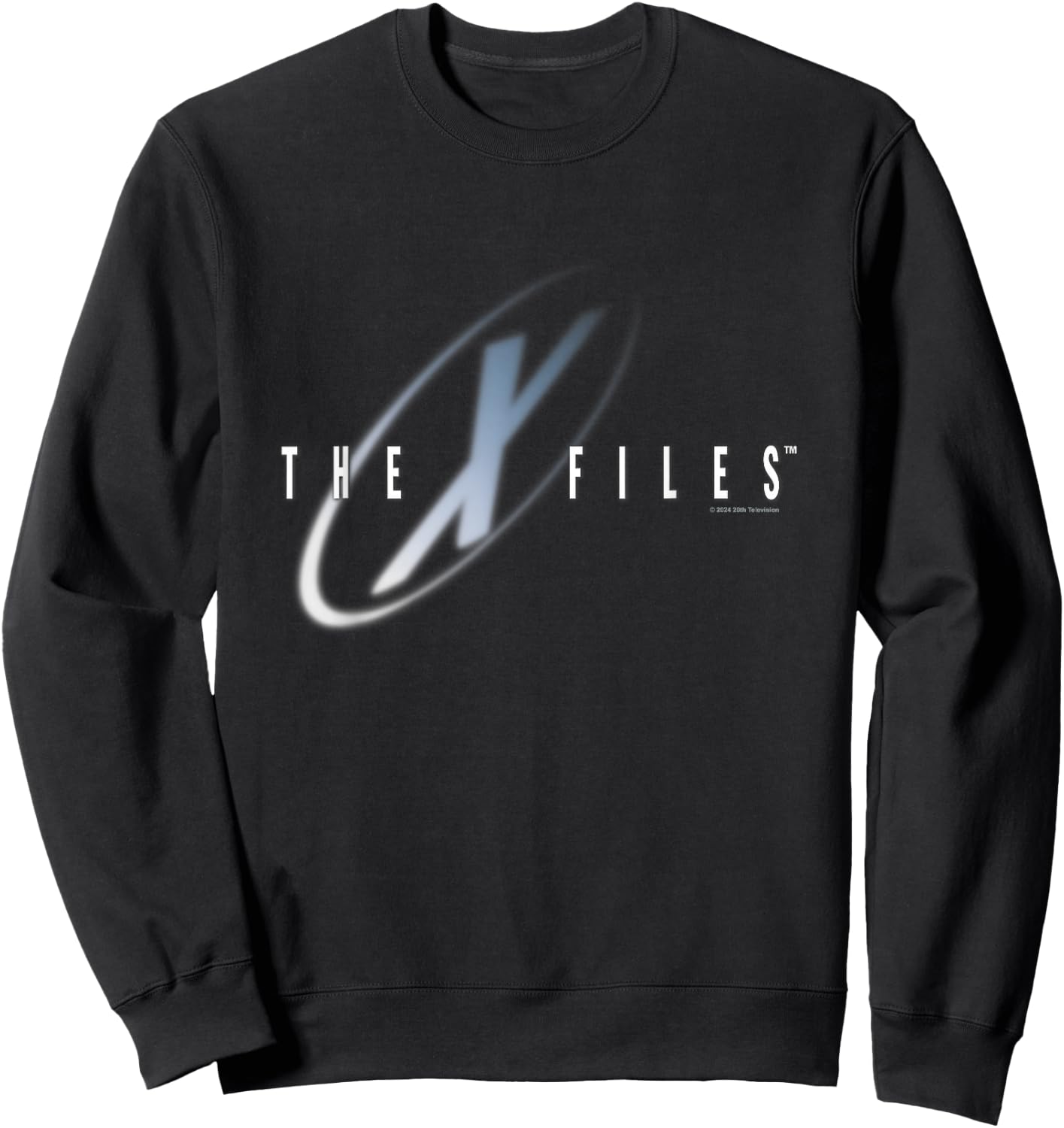 X-Files Iconic Big Chest Text Logo Sweatshirt - Sweatshirt | Black