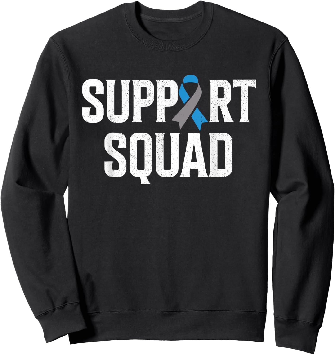 T1D Warrior Support Squad Type One Diabetes Awareness Sweatshirt - Sweatshirt | Black