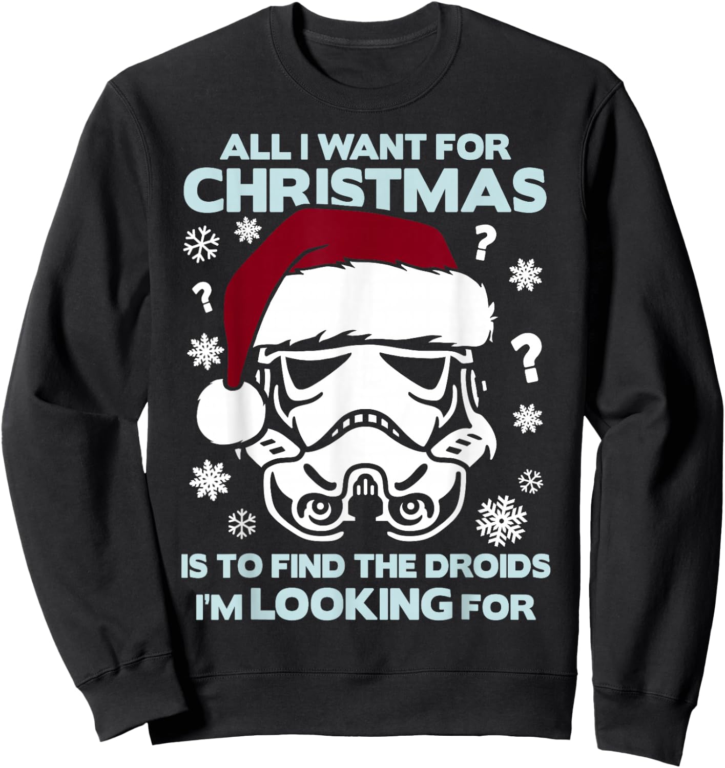 Star Wars Storm Trooper Droid Looking Christmas Sweatshirt - Sweatshirt | Black