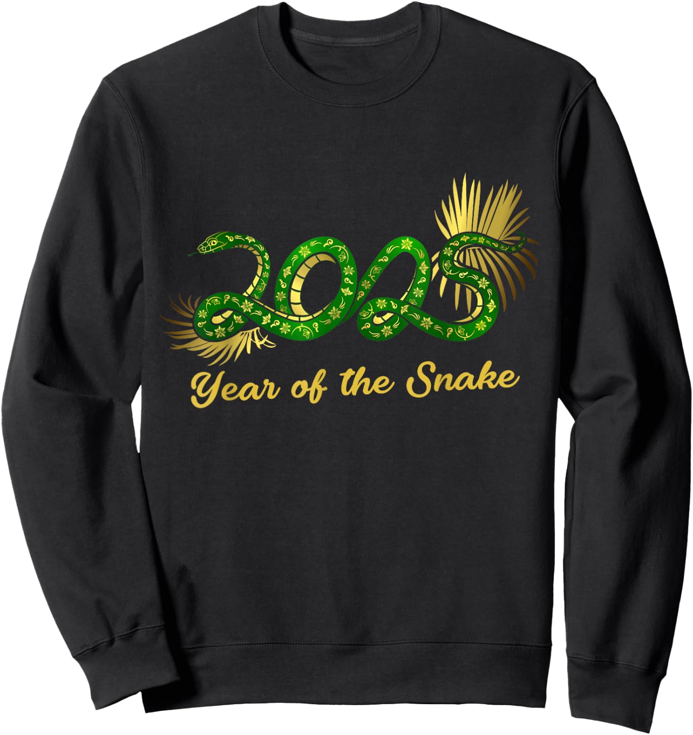 Zodiac Chinese New Year of the Snake 2025 Men Women Kids Sweatshirt - Sweatshirt | Black