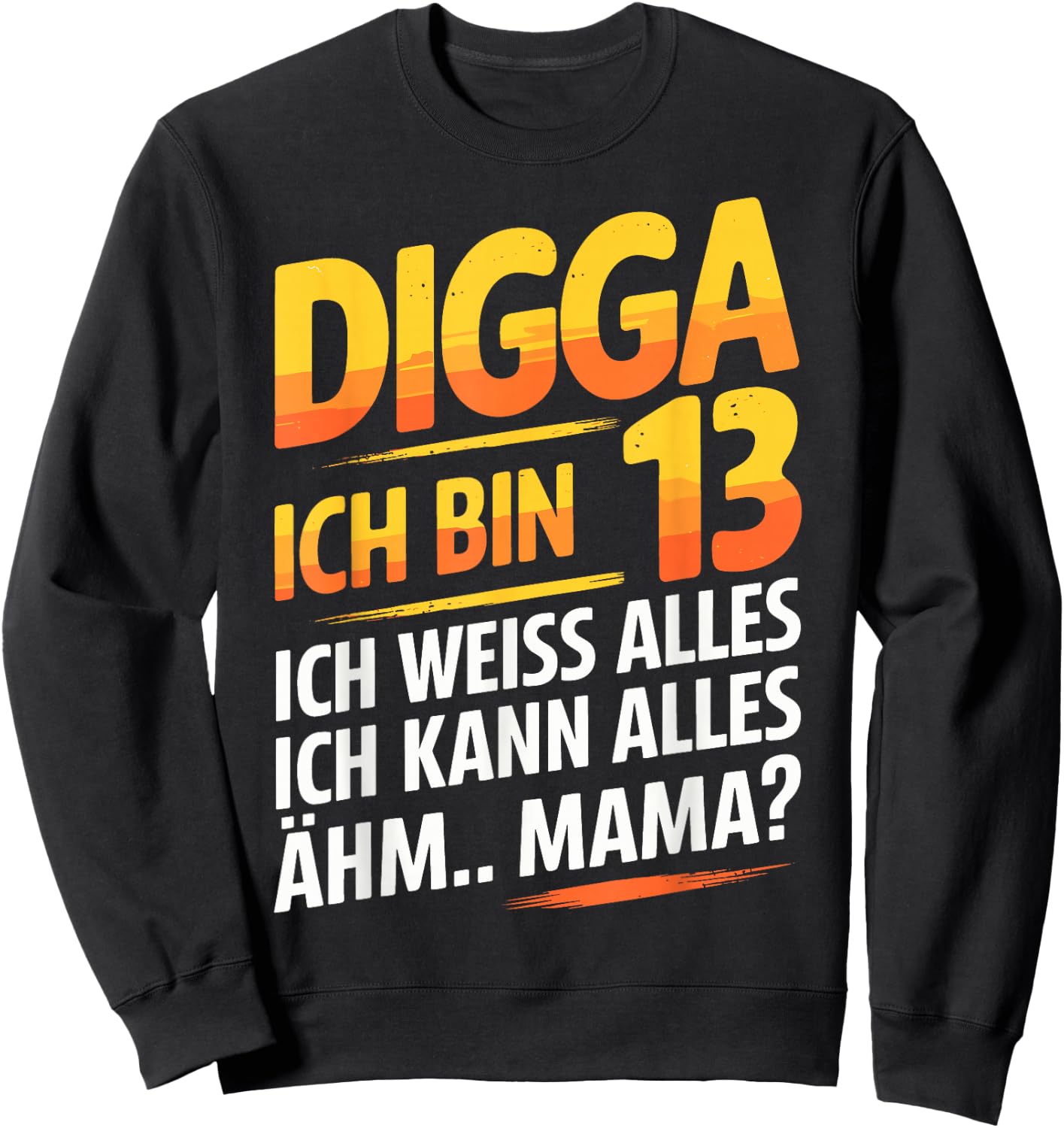 13th Birthday Boy Girl 13 Years 2012 Funny Gift , black Sweatshirt - Sweatshirt | Black