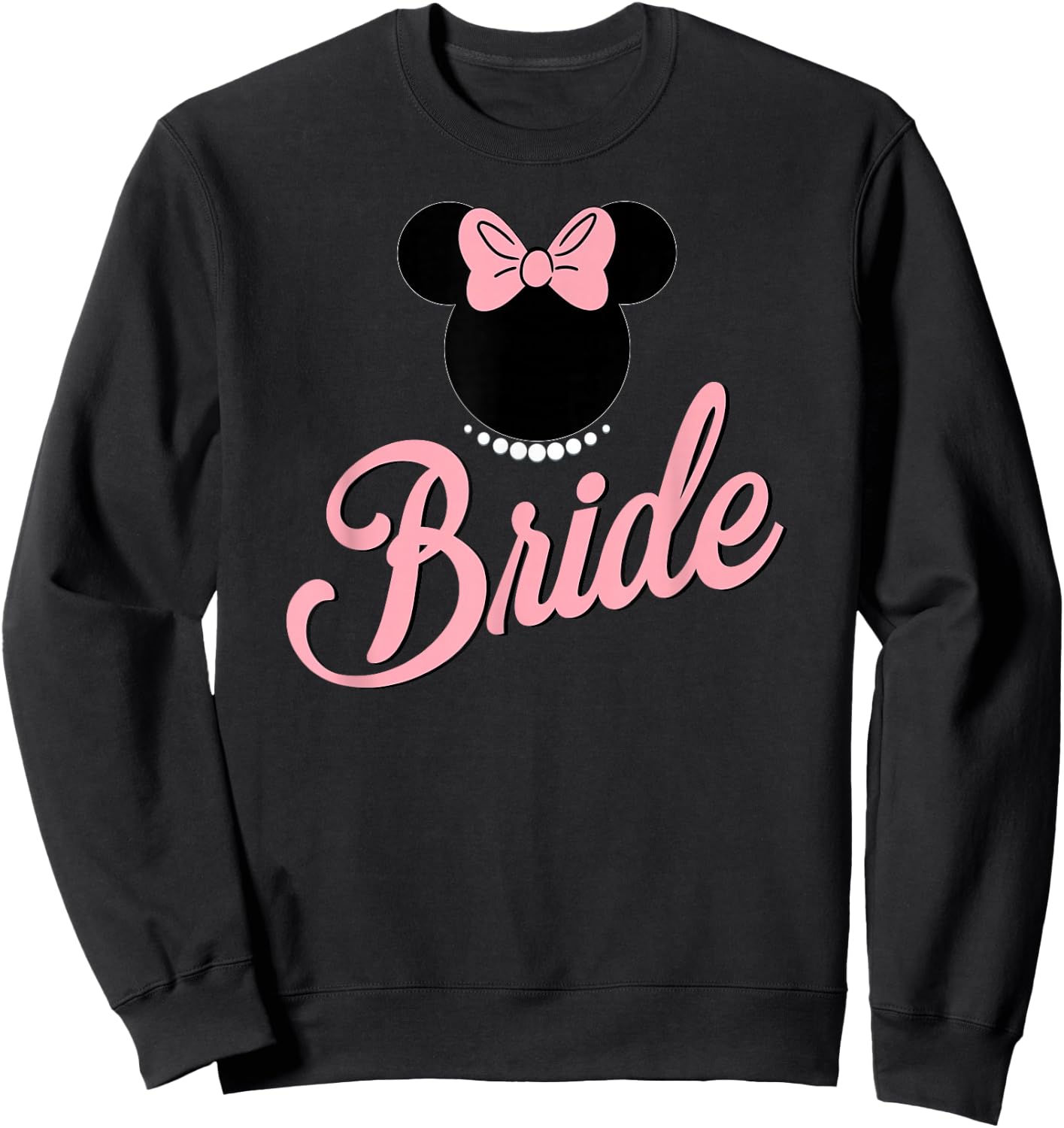 Minnie Mouse - Bride Crew Ear Silhouette Sweatshirt - Sweatshirt | Black