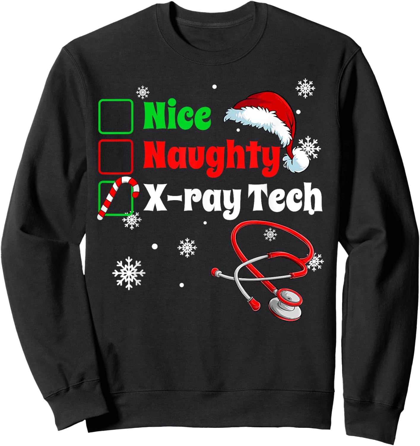 Scrub Top Men Women Sweatshirt - Sweatshirt | Black
