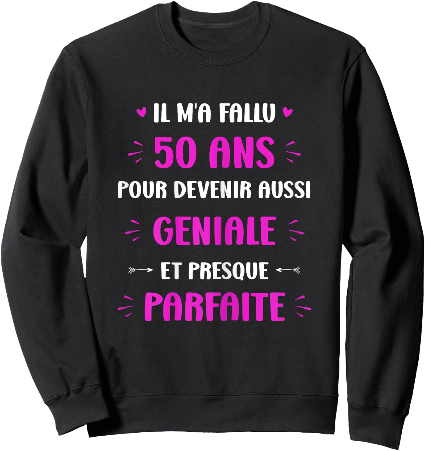 Funny Awesome 50th Birthday Woman 50th Birthday , Black, Female X-Small Sweatshirt - Sweatshirt | Black