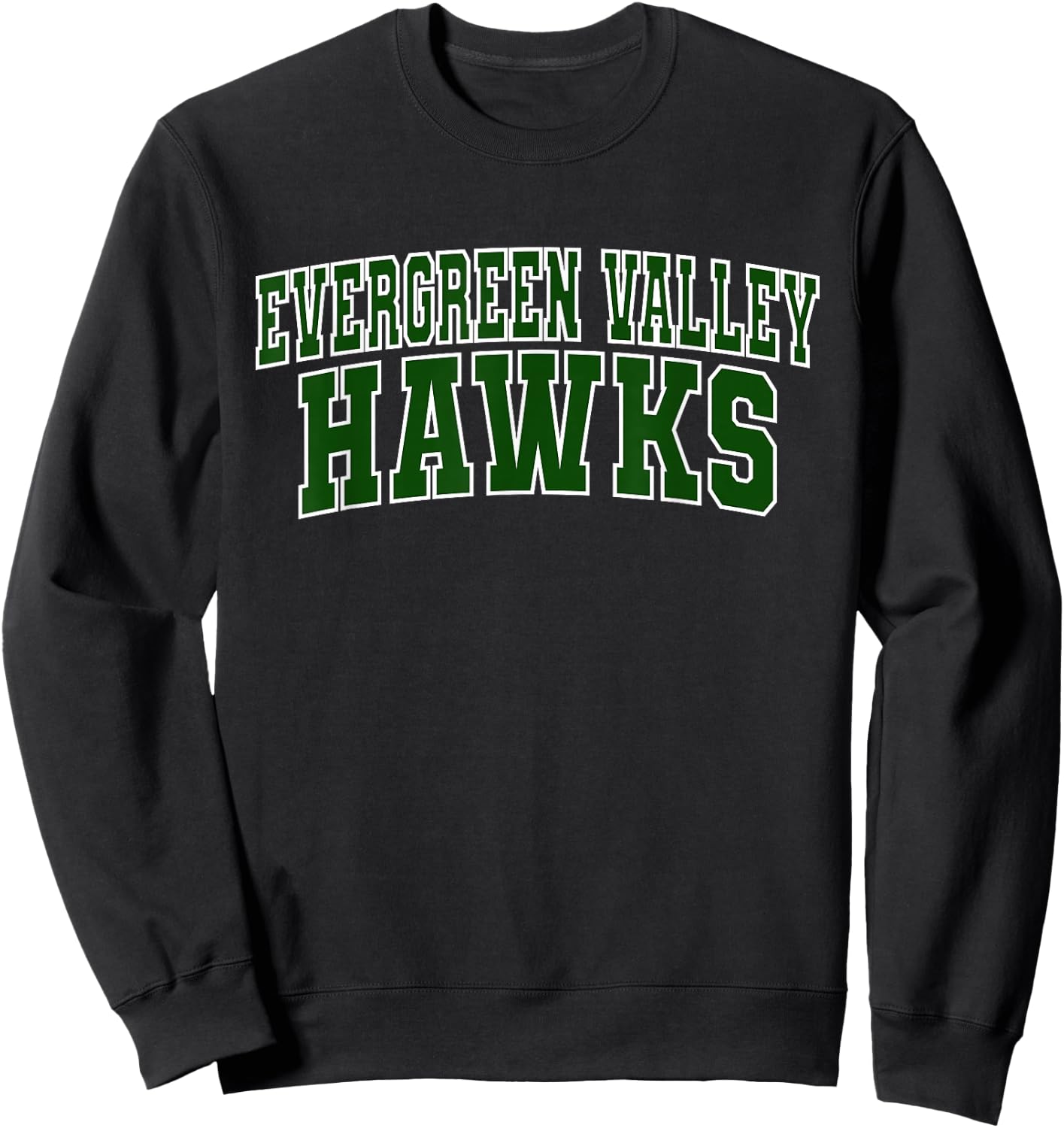 Evergreen Valley College Hawks Athletics Sports Fan Sweatshirt - Sweatshirt | Black