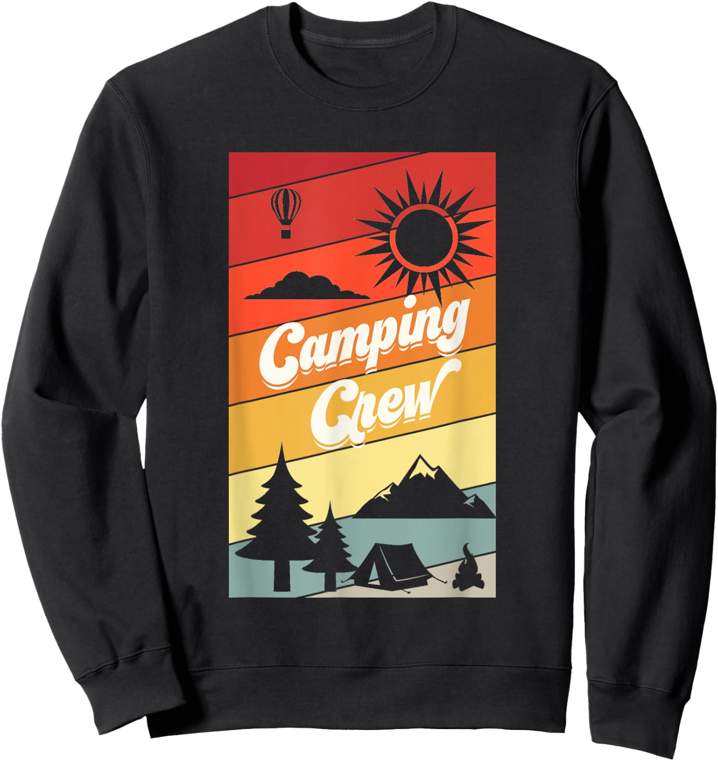 Camping Crew Shirt Camping Shirts For Family Camping Trip Sweatshirt - Sweatshirt | Black