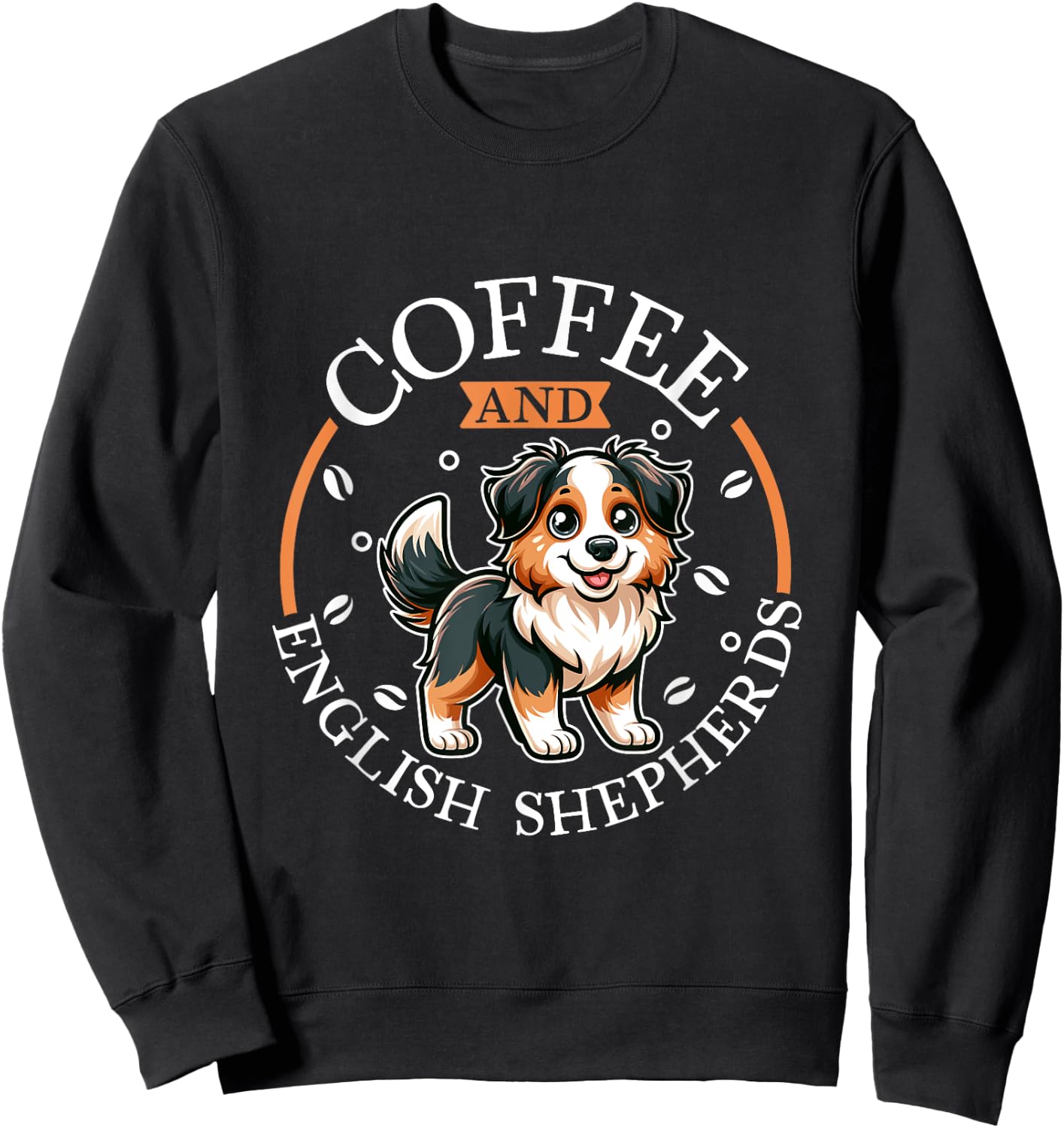 Coffee and English Shepherd Sweatshirt - Sweatshirt | Black