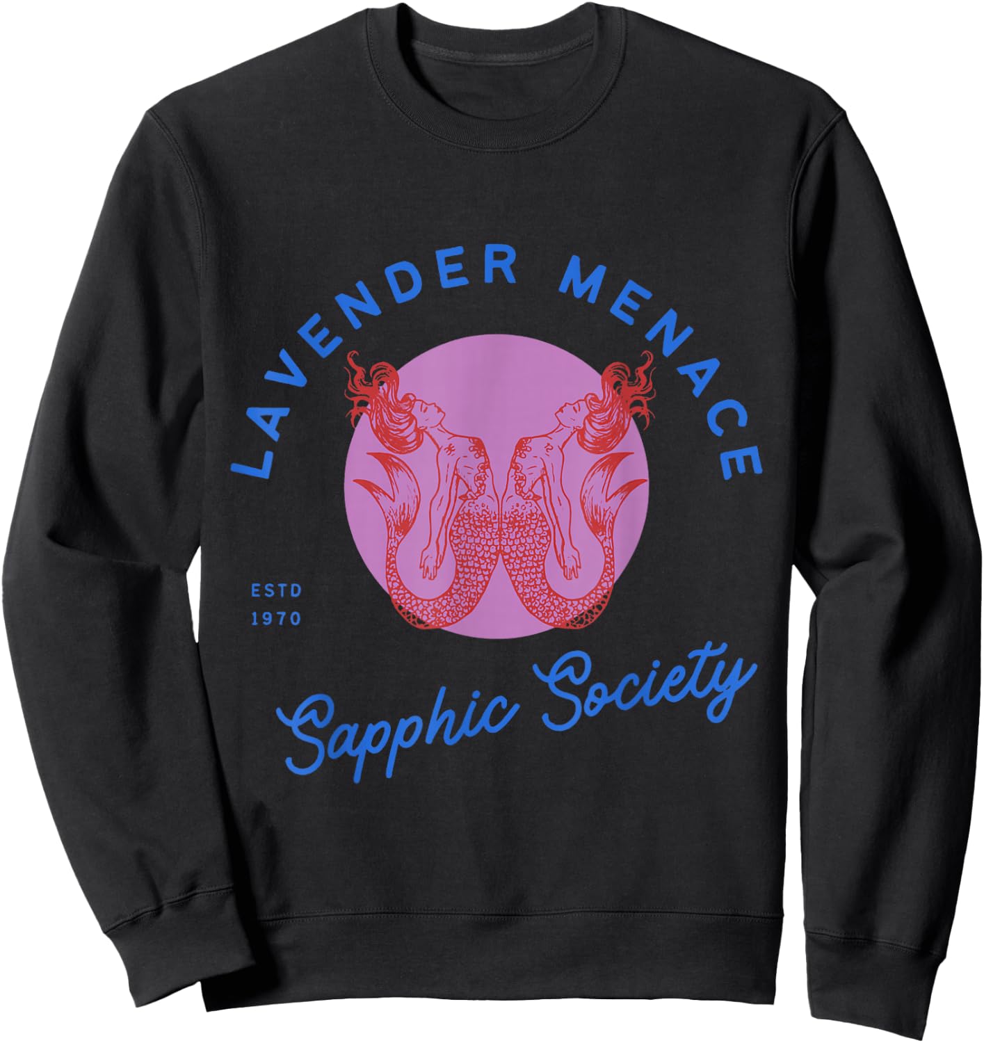 Lavender Menace Mermaid Sweatshirt - Sweatshirt | Black
