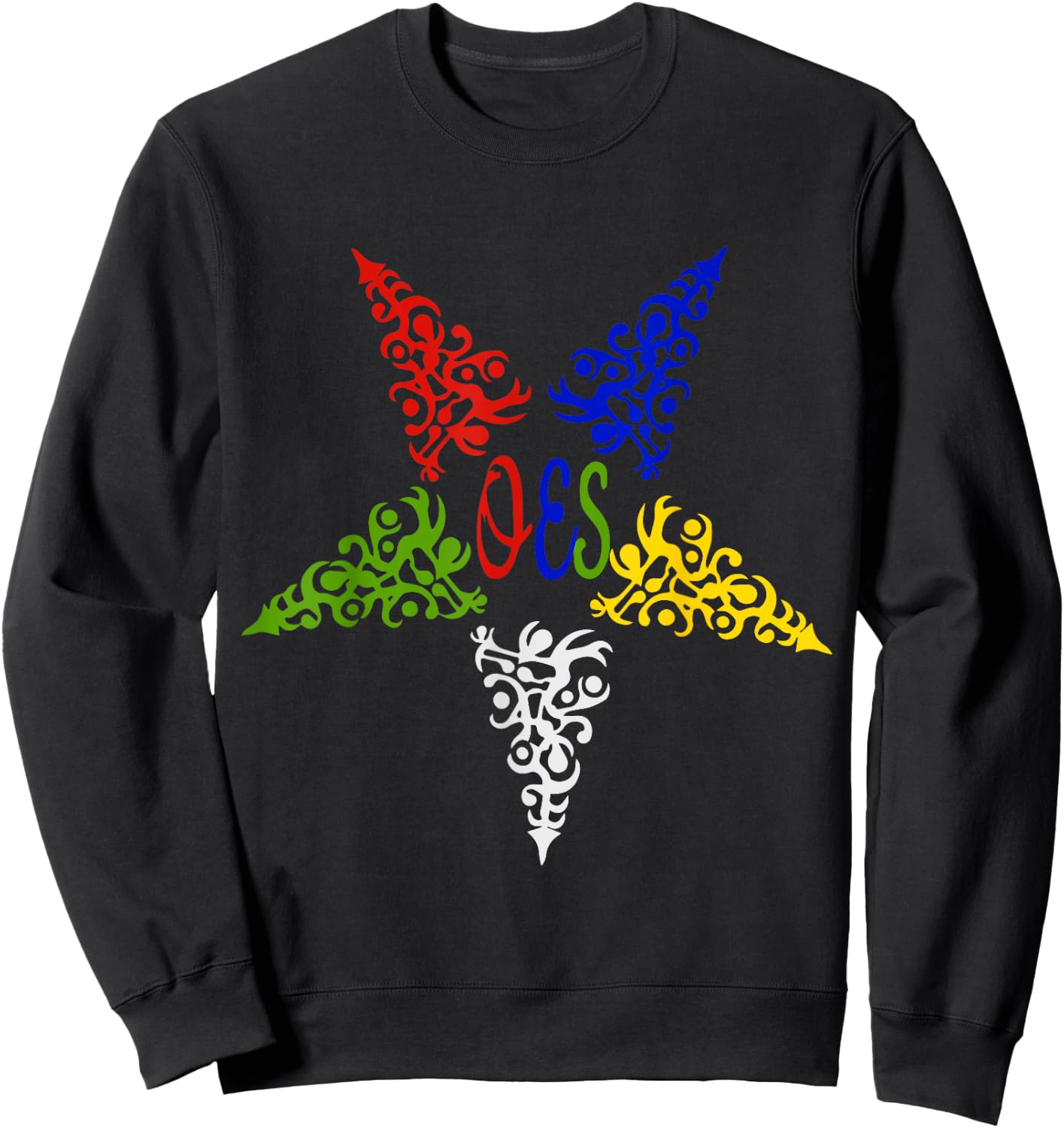 OES Star Human Tree Order of the Eastern Star Parents' Day Sweatshirt - Sweatshirt | Black
