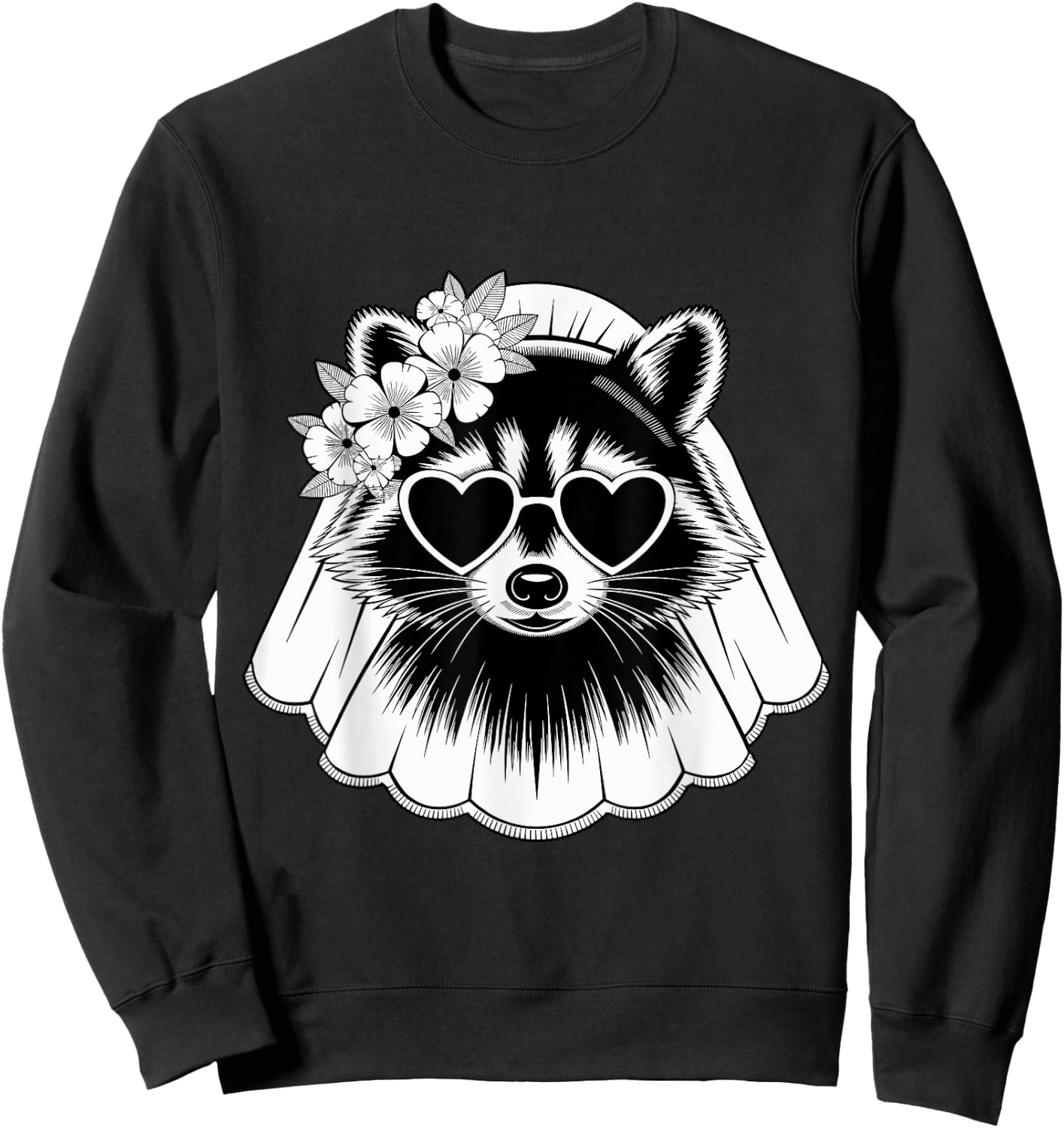 Feral Bride Design raton laveur Fête de mariage Sweatshirt - Sweatshirt | Black
