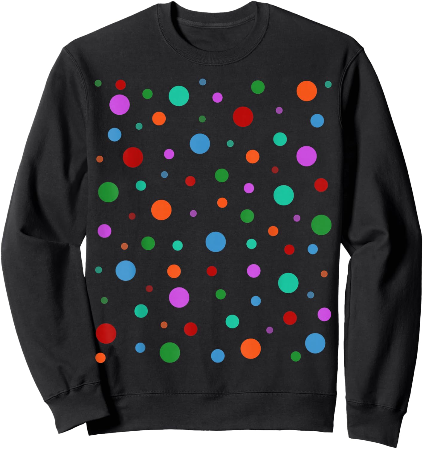 Polka Dots , Women, Kids Polka Dot , Black, S Sweatshirt - Sweatshirt | Black
