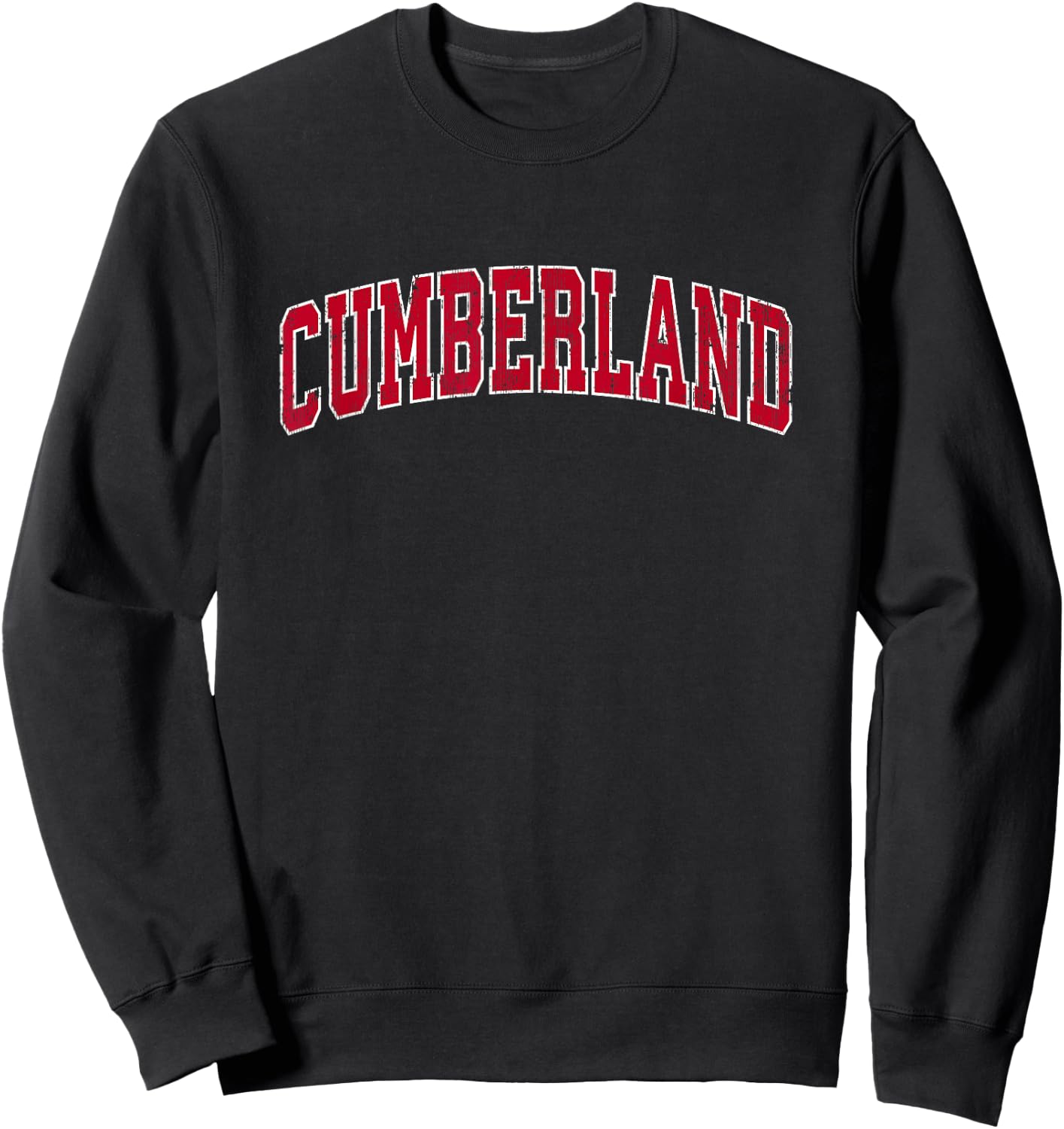 Cumberland Maryland MD Vintage Sports Design Red Design Sweatshirt - Sweatshirt | Black