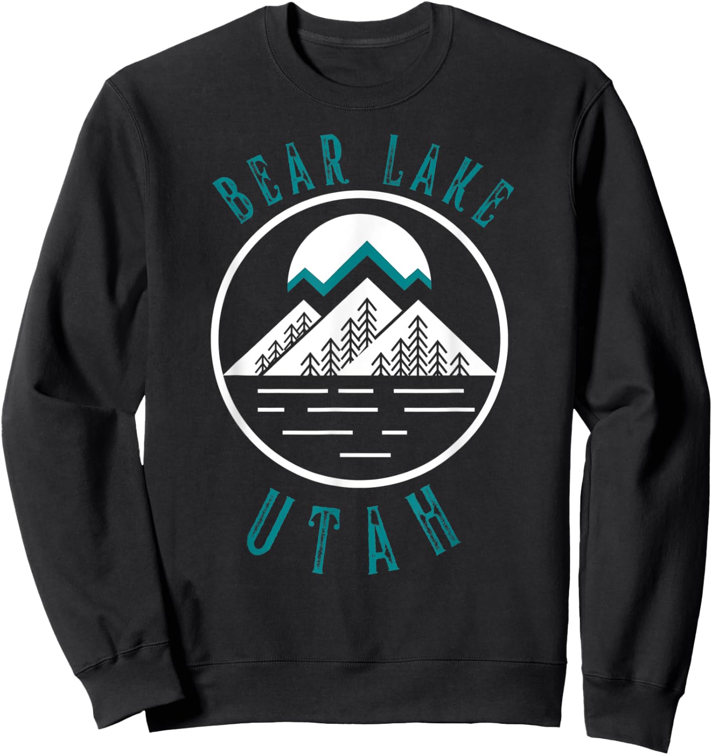 Bear Lake Utah Mountain Skiing Hiking Fishing Boating Sweatshirt - Sweatshirt | Black
