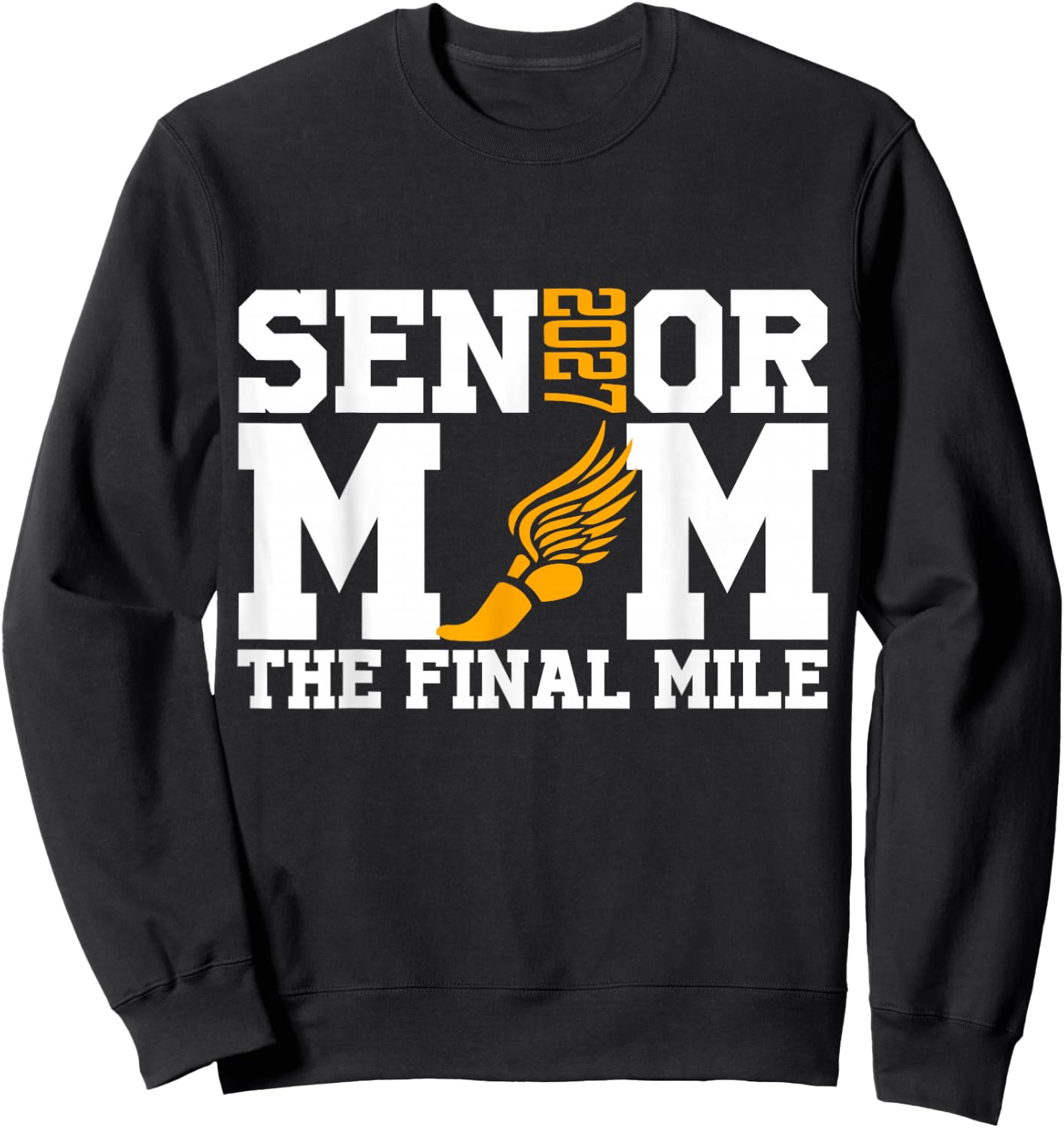 Groovy Senior Mom The Final Mile Cross Country Class of 2027 Sweatshirt - Sweatshirt | Black
