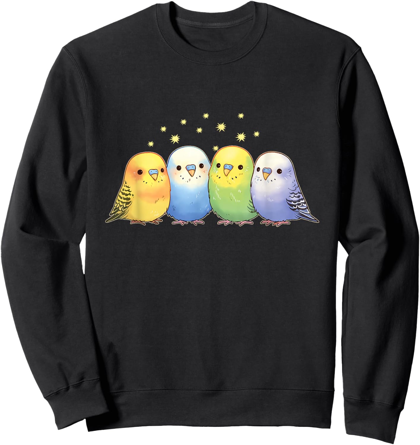 Budgie Birds Parakeet Parrot Funny Budgies Sweatshirt - Sweatshirt | Black