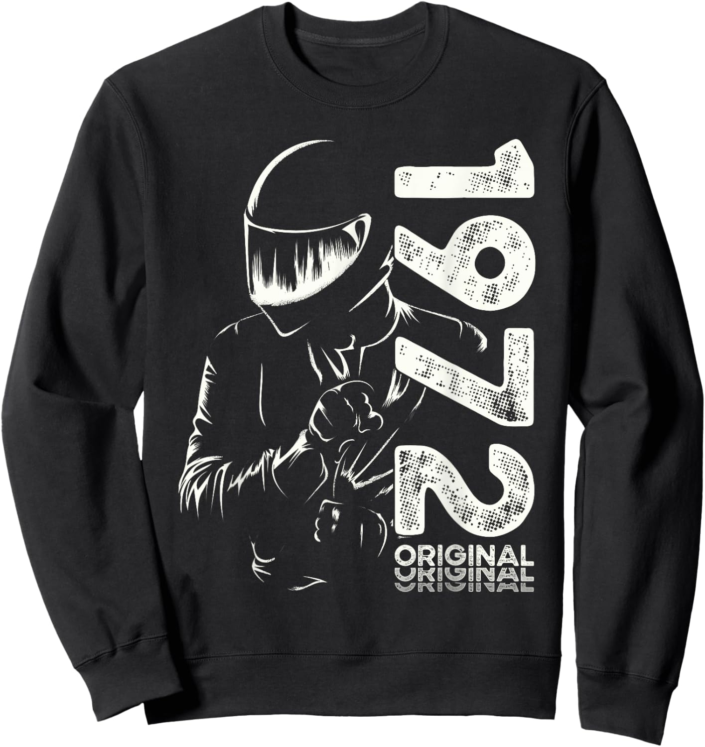 53rd Birthday Man Motorcycle Biker Biker 1972 , Black, S Sweatshirt - Sweatshirt | Black