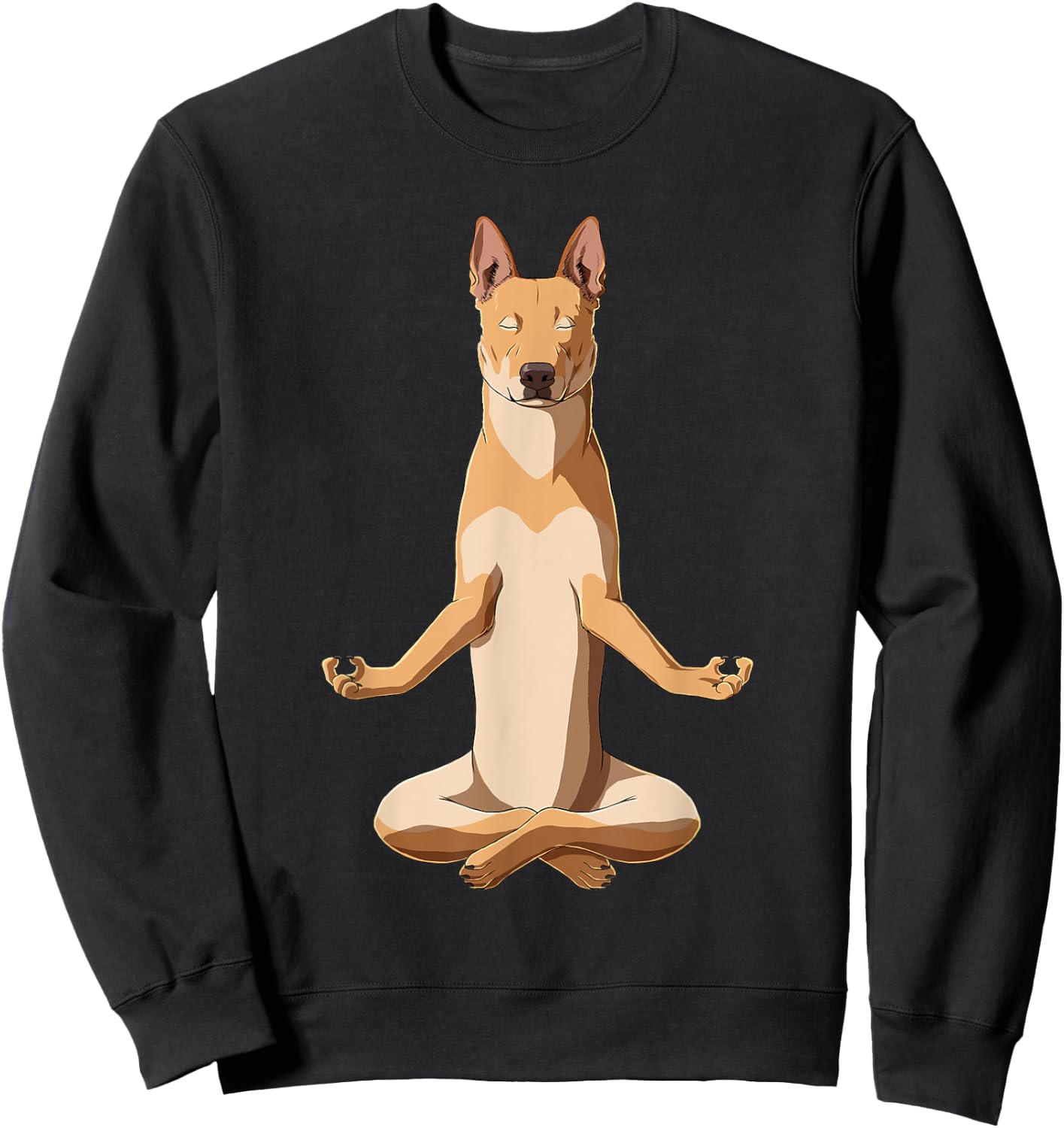 Funny Yoga Carolina Dog Women Kids Sweatshirt - Sweatshirt | Black