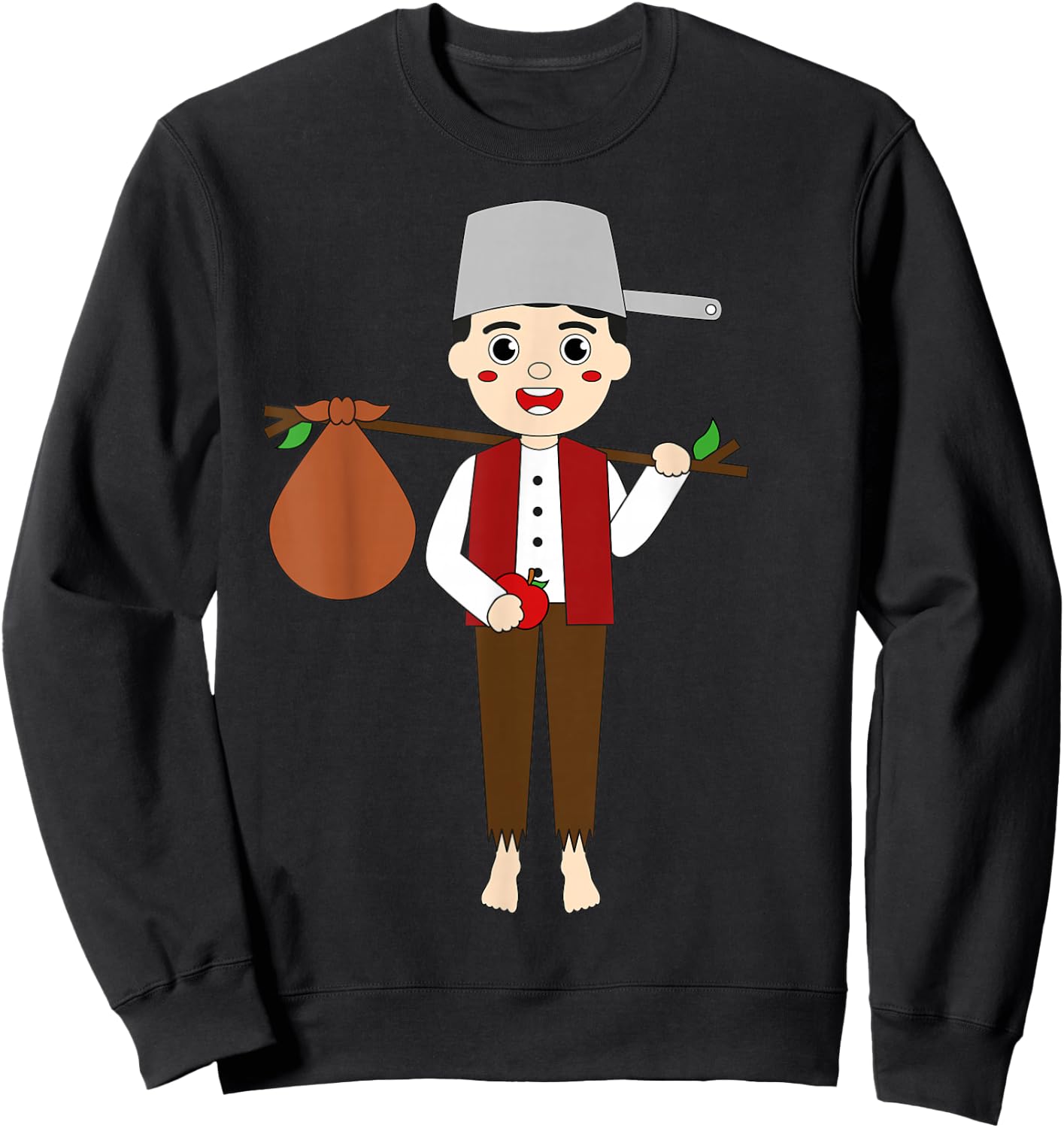 Johnny Appleseed Day Apple Tree Farmer Orchard Seed Kids Sweatshirt - Sweatshirt | Black
