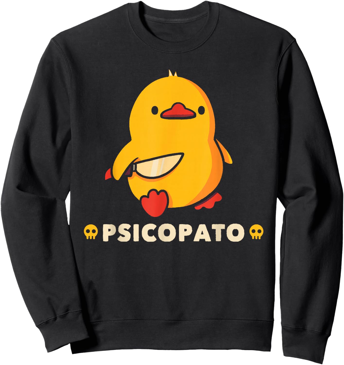 Funny Psicopatos Duck Animals Men Women Sweatshirt - Sweatshirt | Black