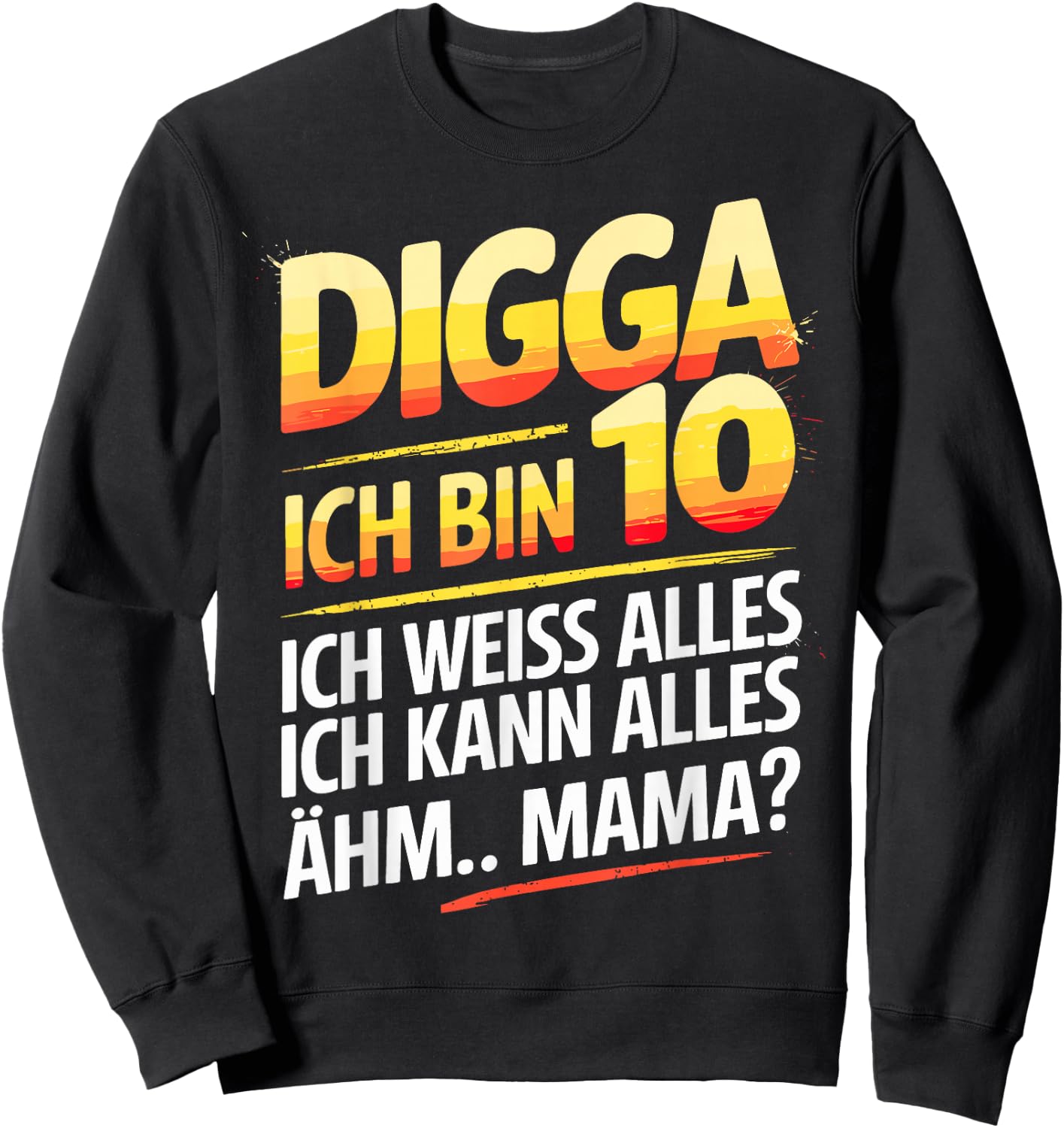 10th Birthday Boy Girl 10 Years 2015 Funny Gift , black Sweatshirt - Sweatshirt | Black