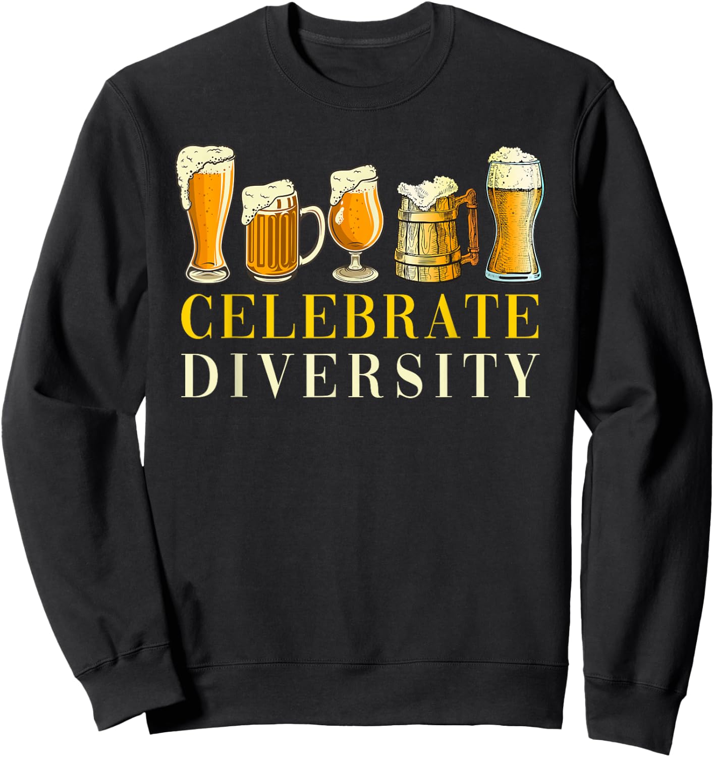 Celebrate Diversity Craft Beer Sweatshirt - Sweatshirt | Black