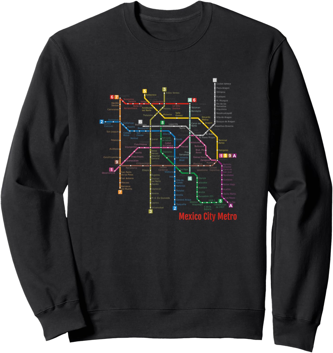 Mexico City Metro Sweatshirt - Sweatshirt | Black
