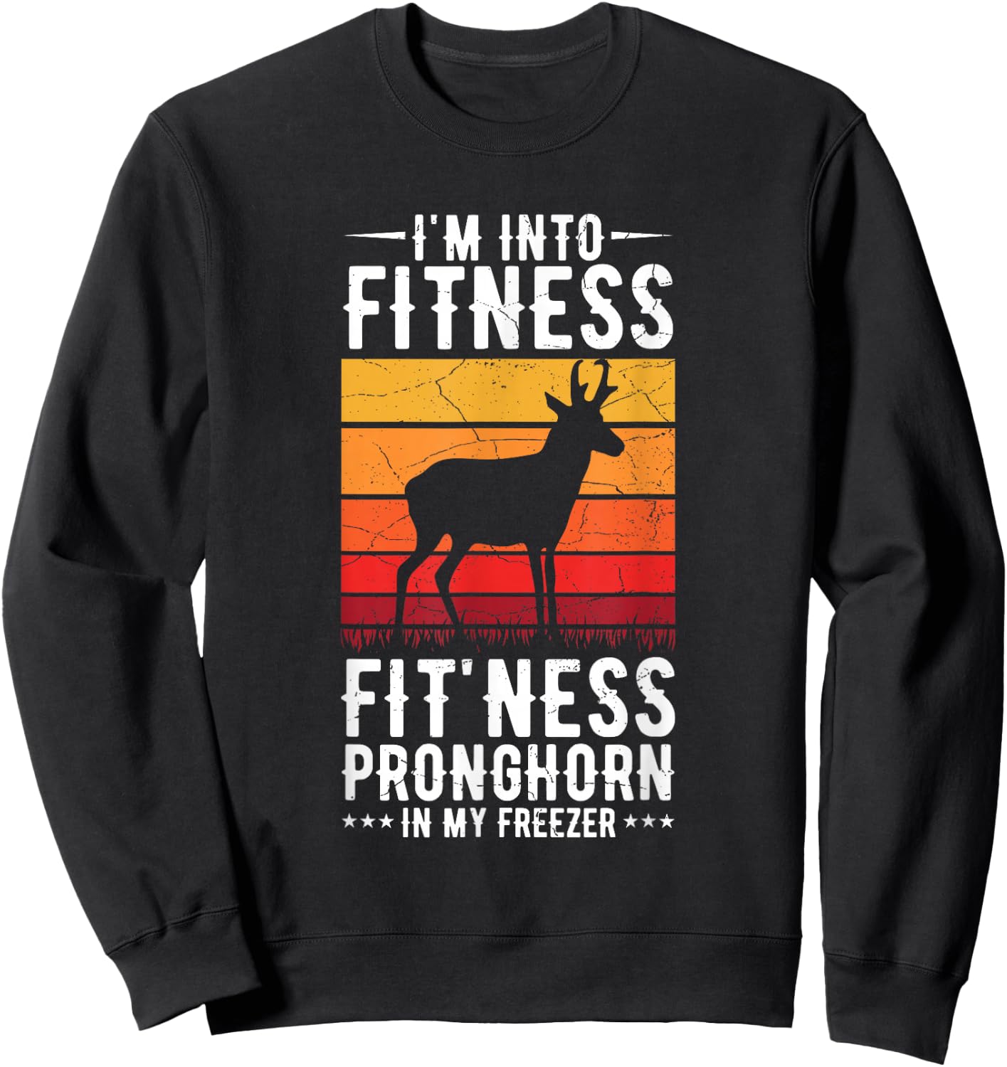 Hunting Pronghorn Antelope Design for a Pronghorn hunter Sweatshirt - Sweatshirt | Black
