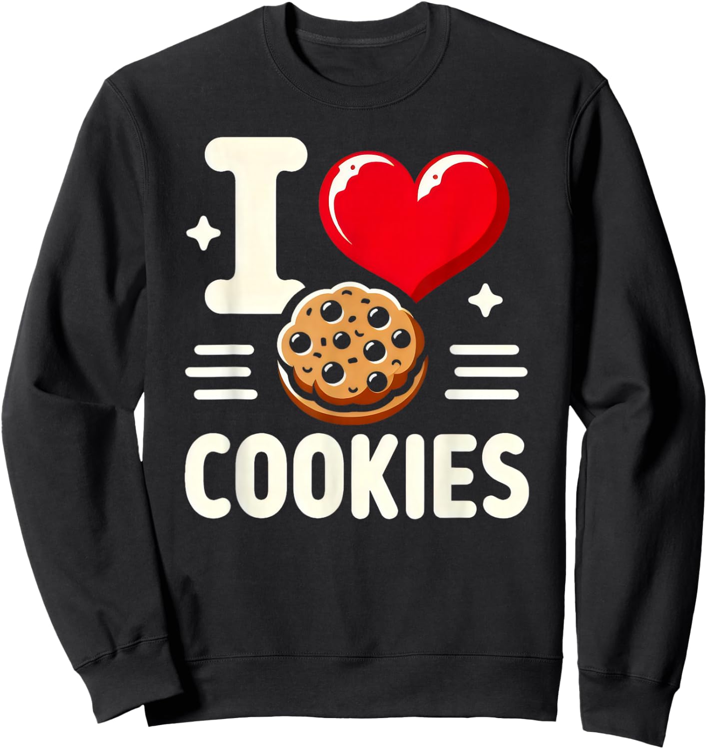 Cookie Lover Fun Cookie-Theme Sweatshirt - Sweatshirt | Black