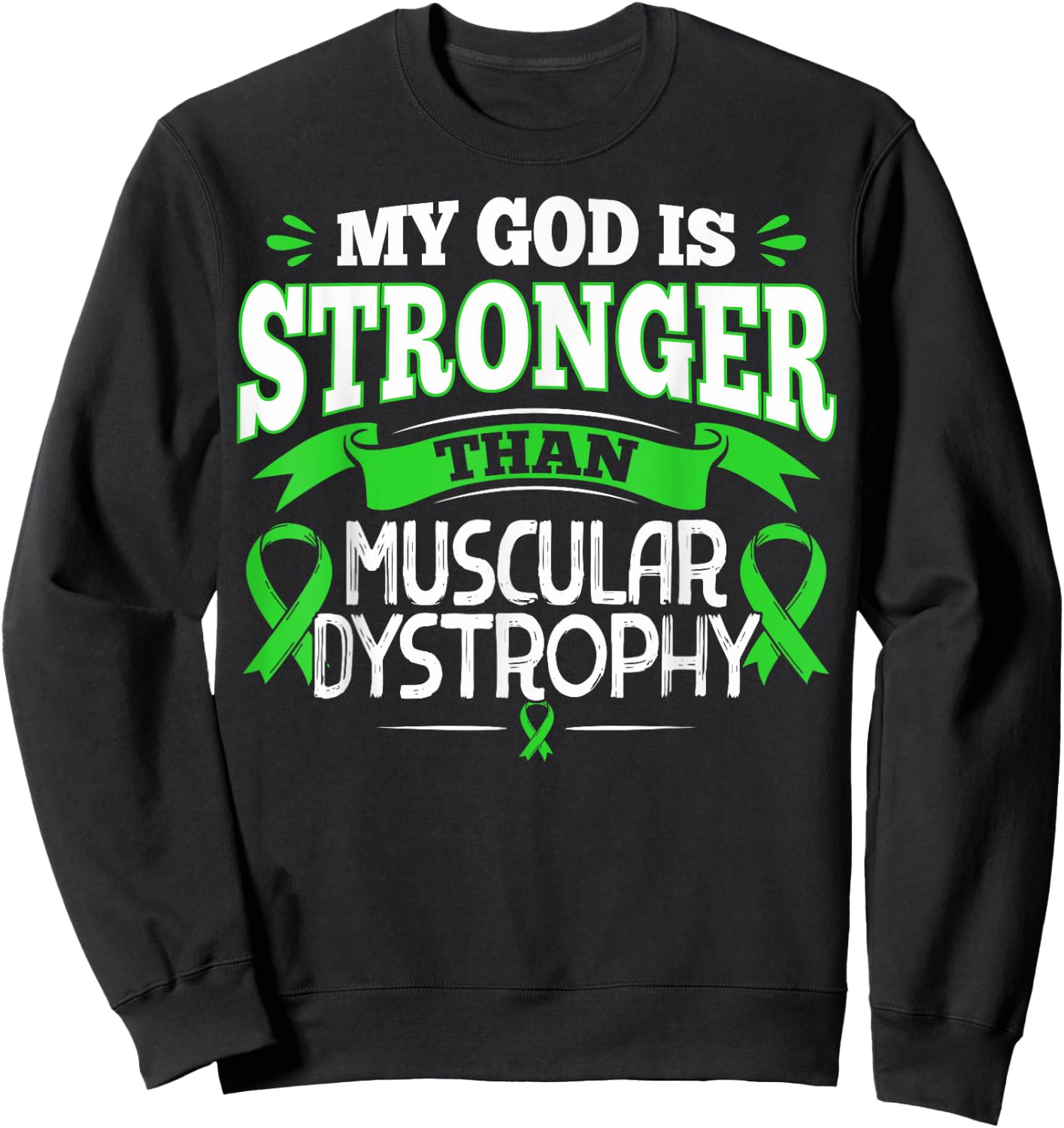 MD Survivor Duchenne Muscular Dystrophy Awareness Ribbon Sweatshirt - Sweatshirt | Black