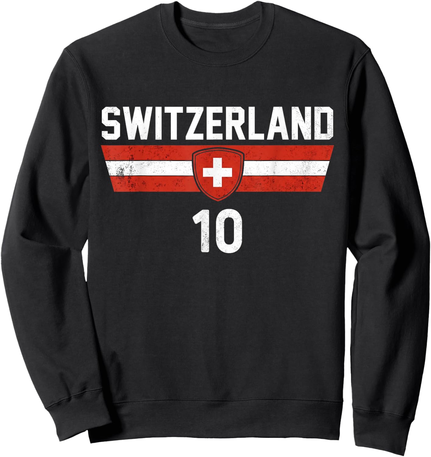 Switzerland Schweiz Suisse Swiss Schweizer Jersey Sweatshirt - Sweatshirt | Black