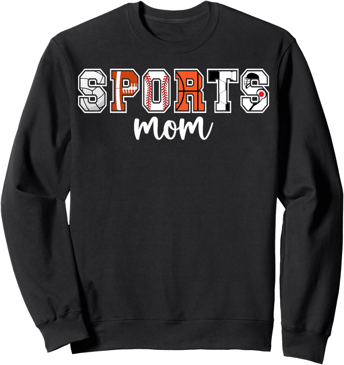 Sports Mom Sports Mama Sport Mom Sports Mother Sweatshirt - Sweatshirt | Black