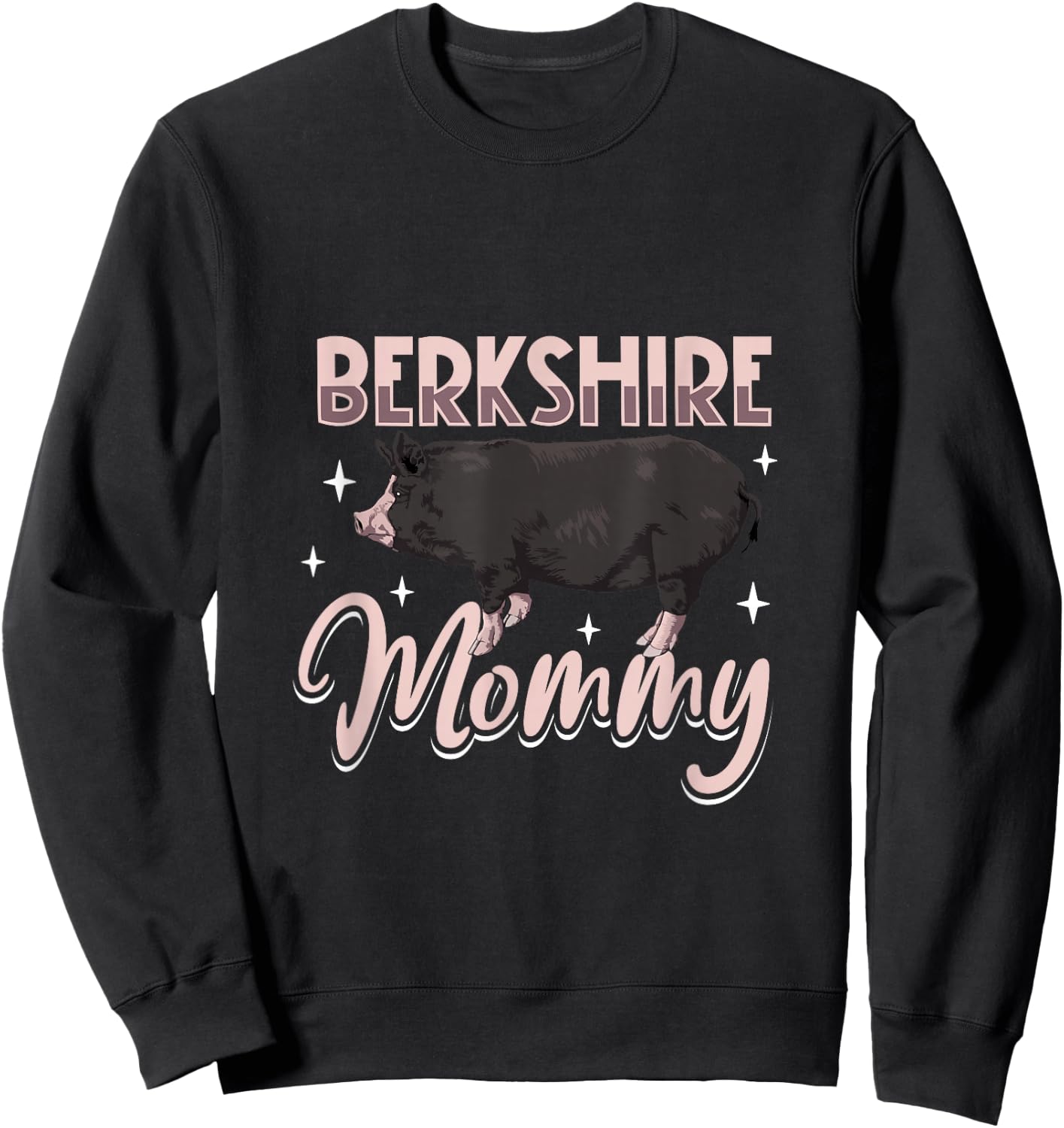 Berkshire Pig Mommy Sweatshirt - Sweatshirt | Black