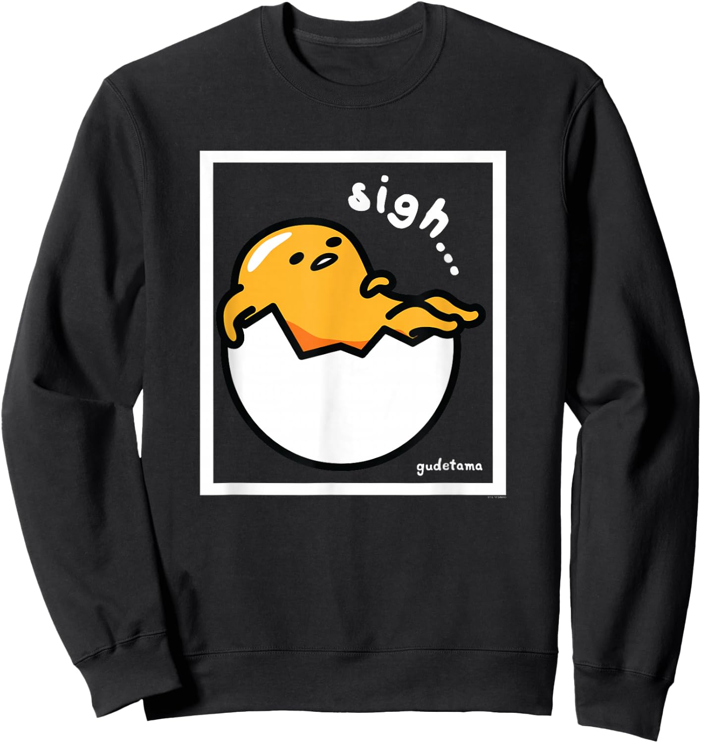 Gudetama "Sigh" Shirt Sweatshirt - Sweatshirt | Black