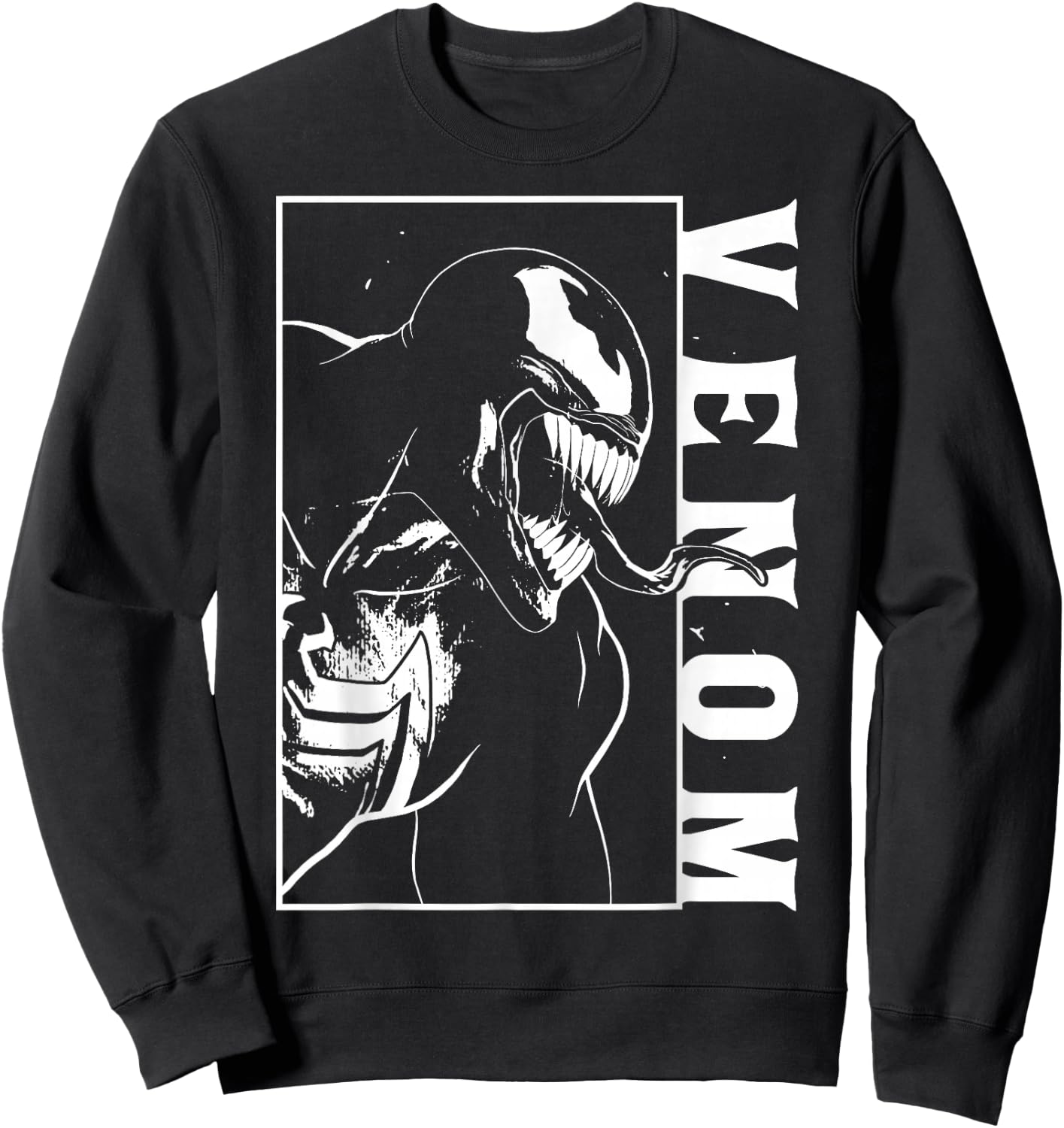 Marvel Venom Side View Tongue Out Graphic Sweatshirt - Sweatshirt | Black