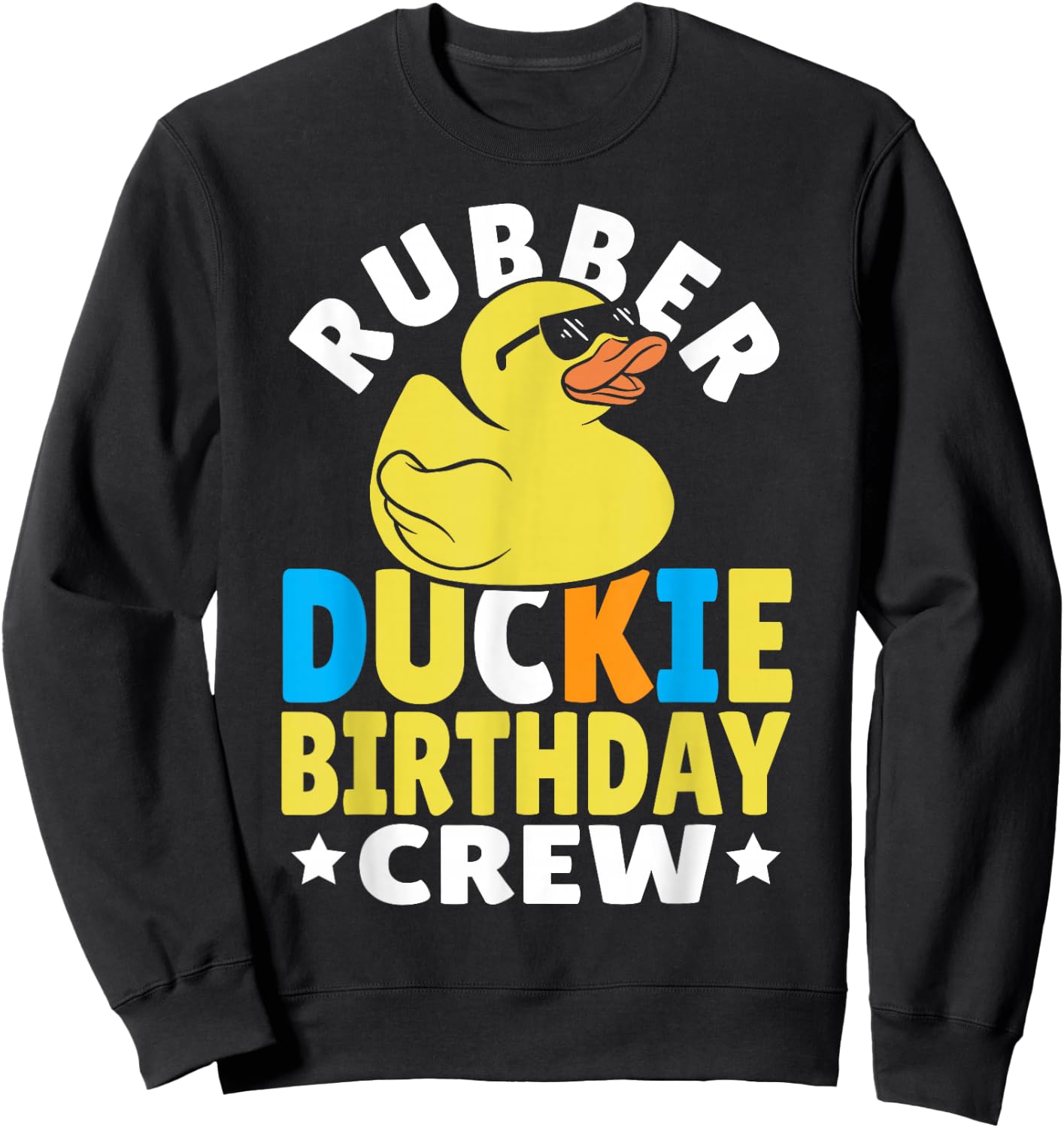 Rubber Ducky Birthday Crew - Kids Birthday Rubber Duck Sweatshirt - Sweatshirt | Black