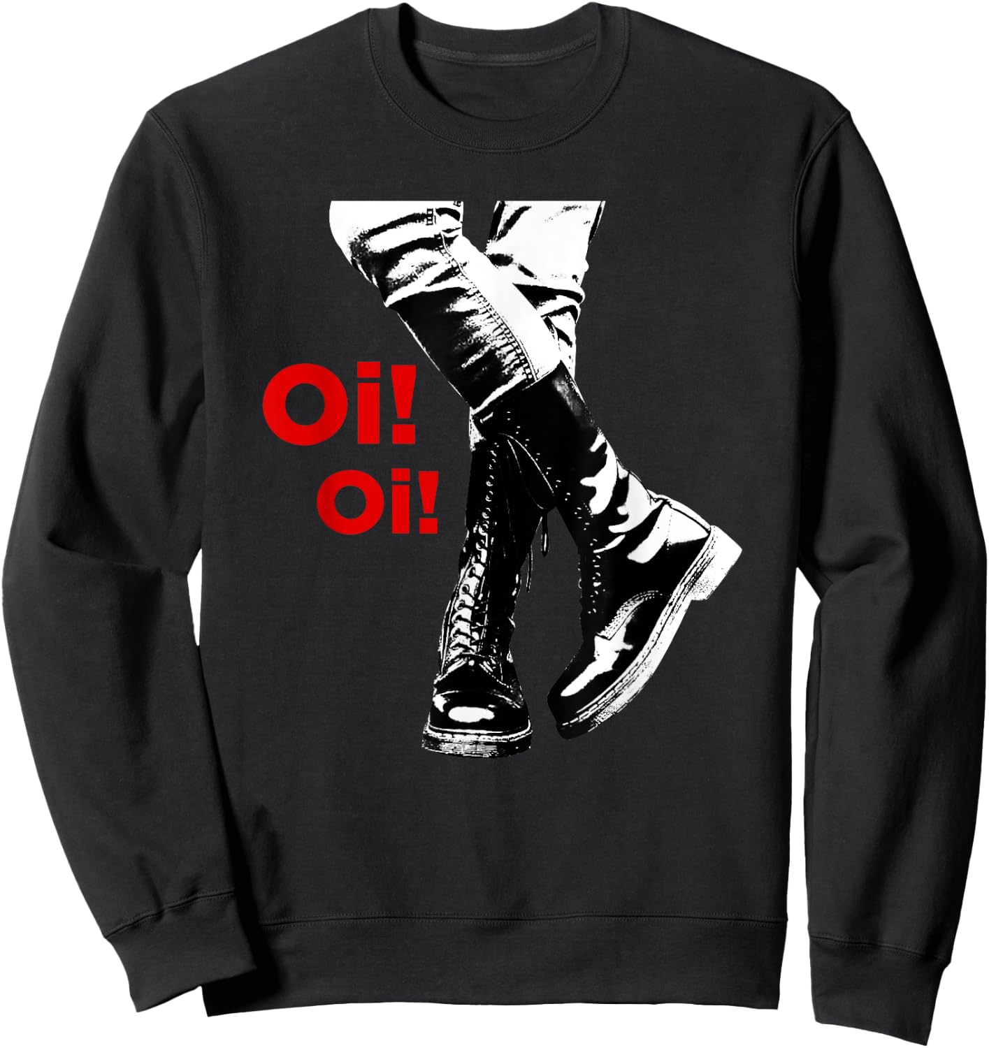"Oi Oi" Skinhead, Ska, Street Punk, Hardcore Punk Sweatshirt - Sweatshirt | Black