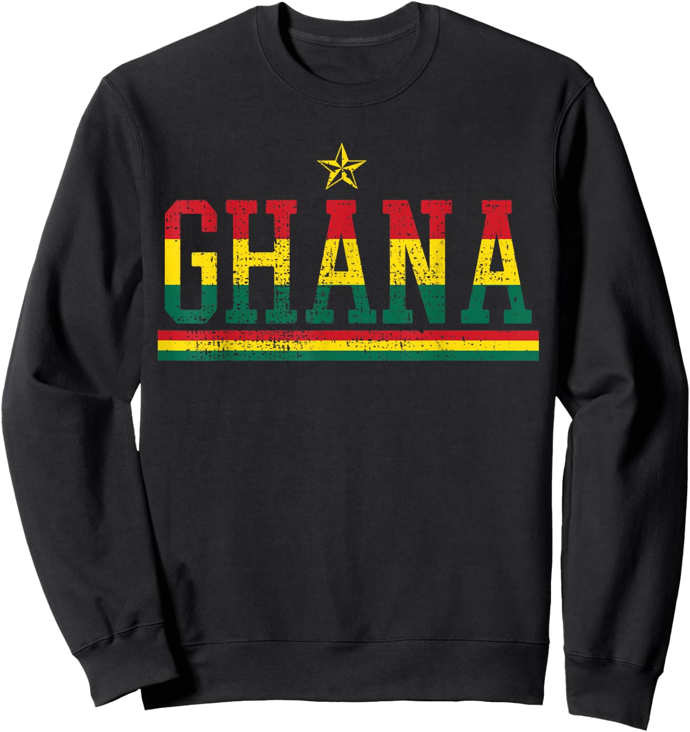 Ghana Country Flag Ghanaian Pride Sweatshirt - Sweatshirt | Black