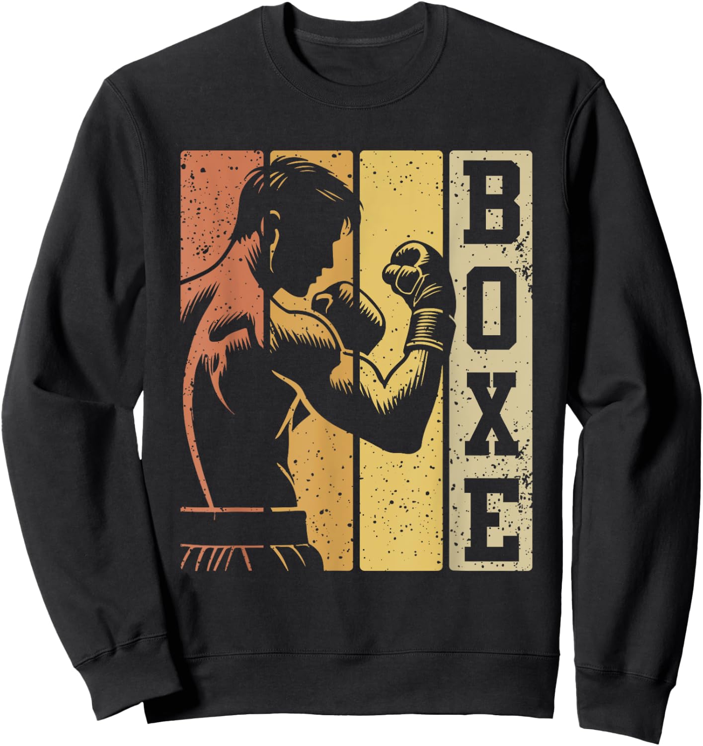Men's Funny Boxing Funny Idea Boxing , Black, S Sweatshirt - Sweatshirt | Black