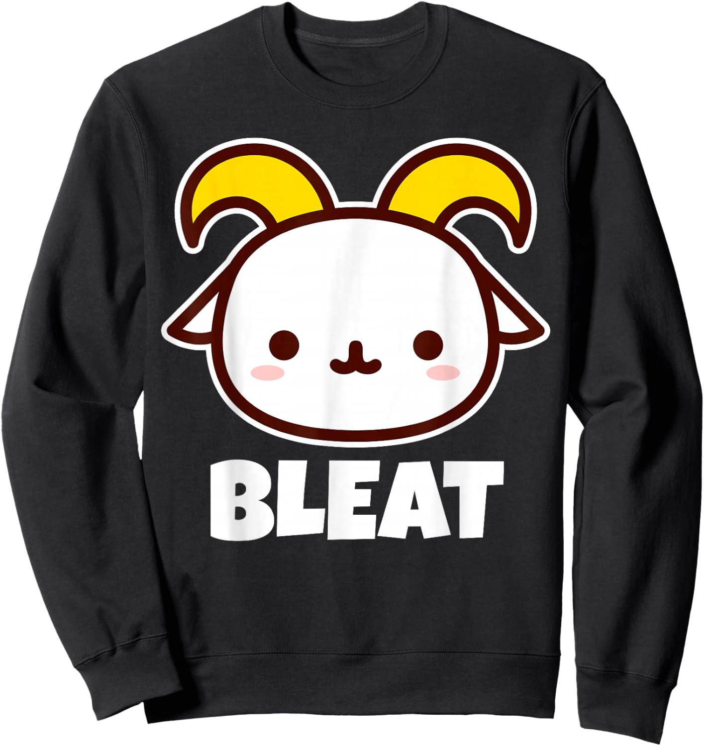 BLEAT Goats Stuff | Goat Lover Stuff | Kids Goat Sweatshirt - Sweatshirt | Black