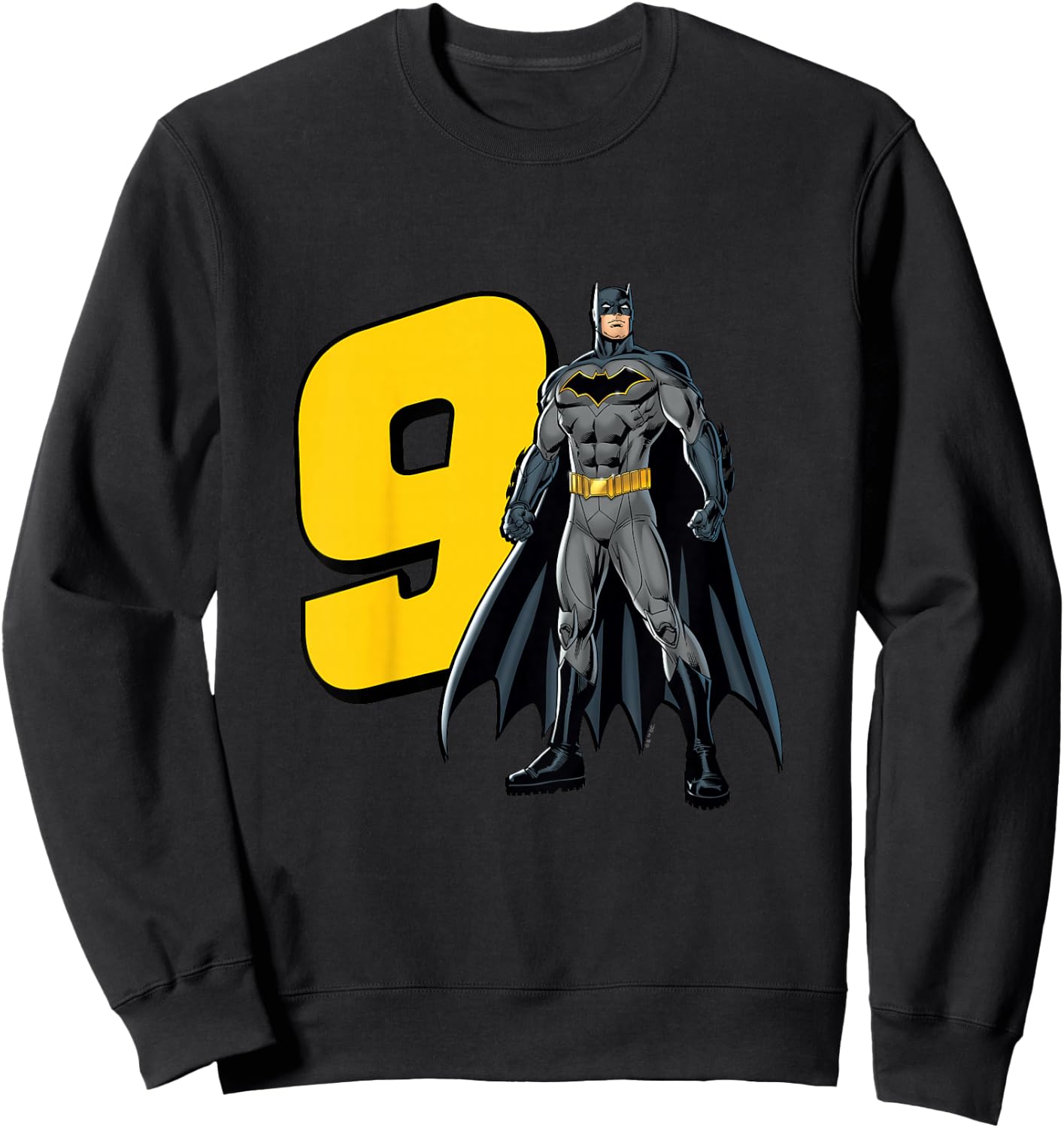 Kids Batman Super Hero 9th Birthday Sweatshirt - Sweatshirt | Black