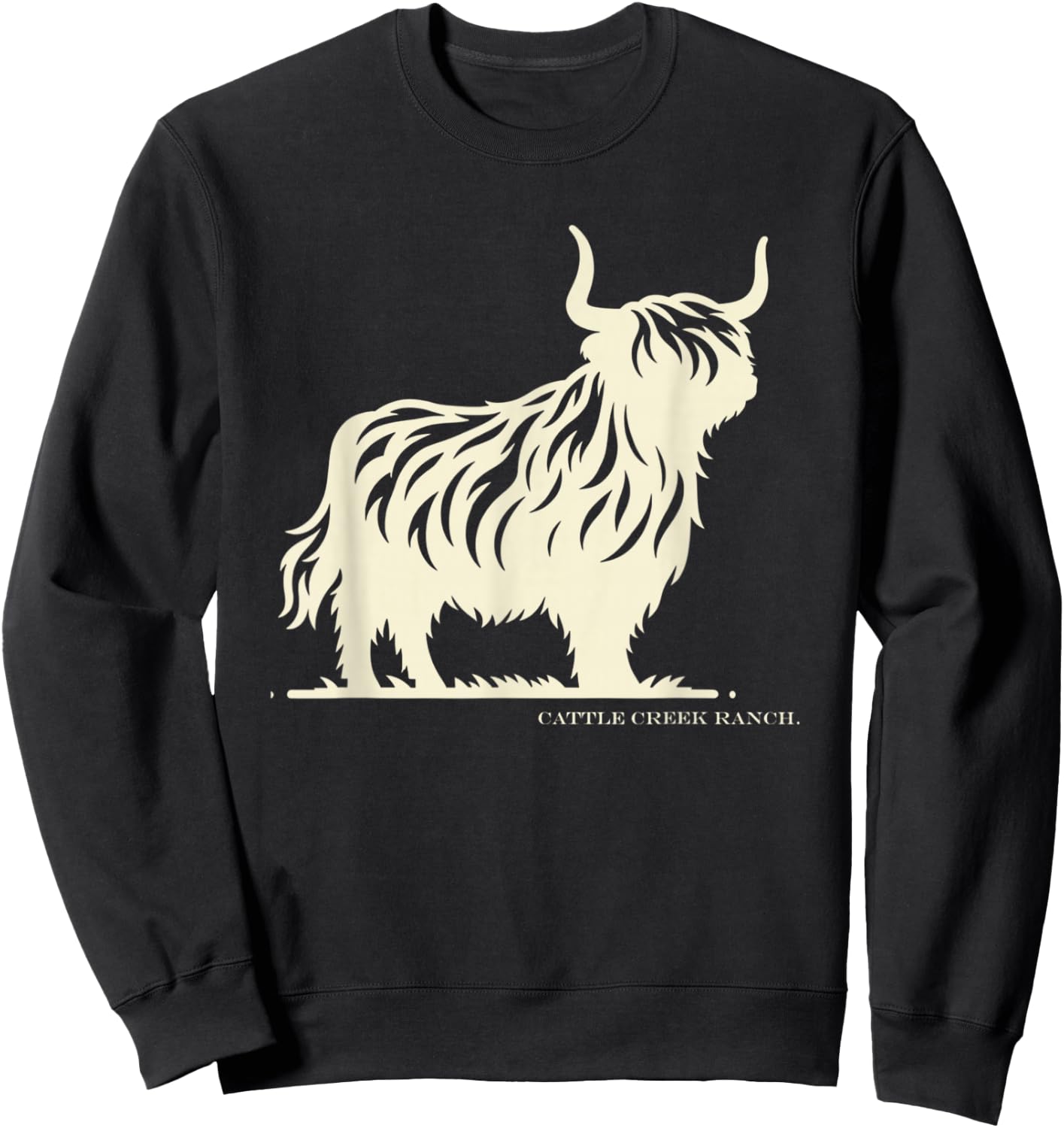 Cattle Creek Highland Cow Sweatshirt - Sweatshirt | Black