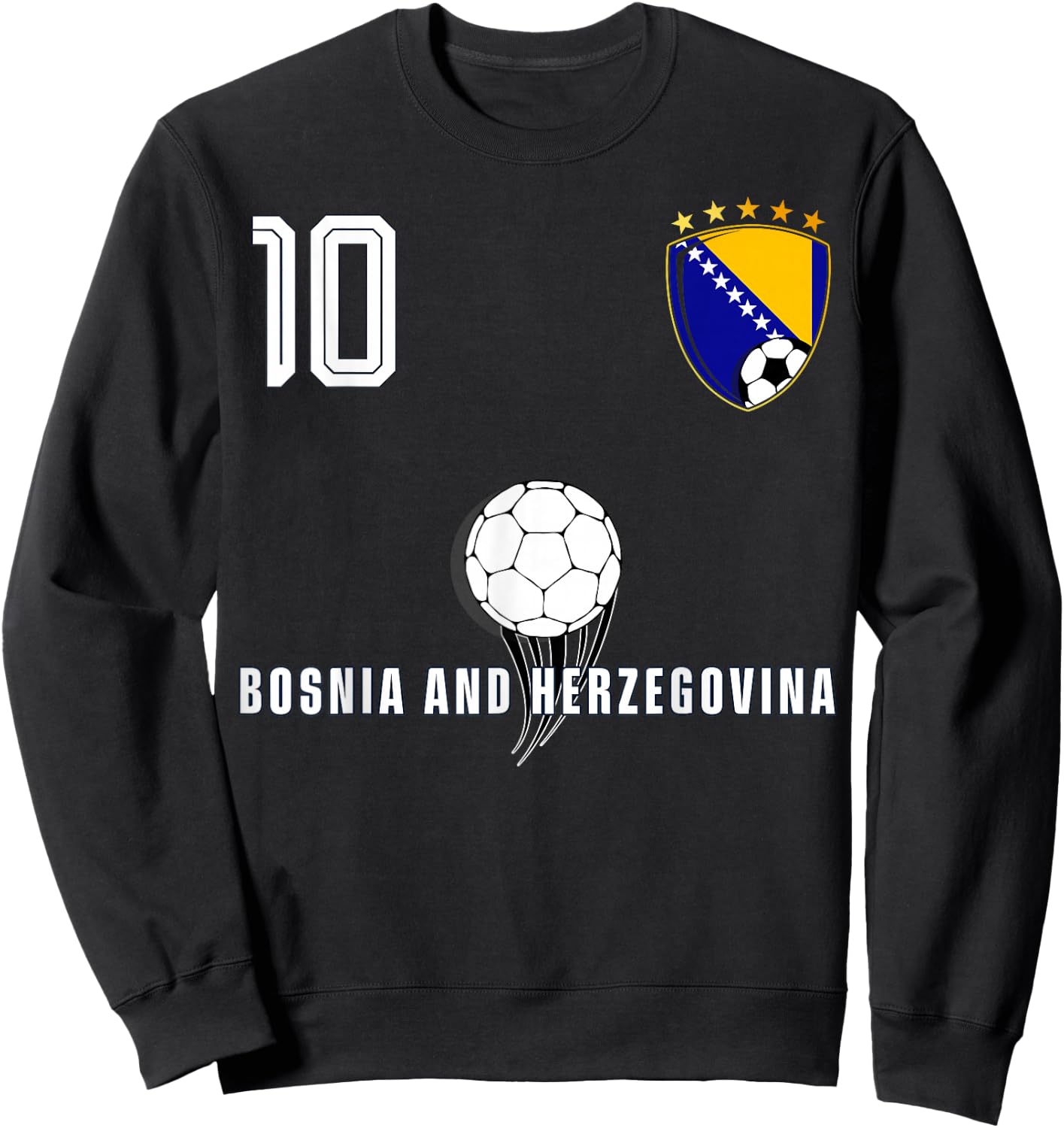 Bosnia and Herzegovina Flag Bosnian Pride Lovers Sweatshirt - Sweatshirt | Black