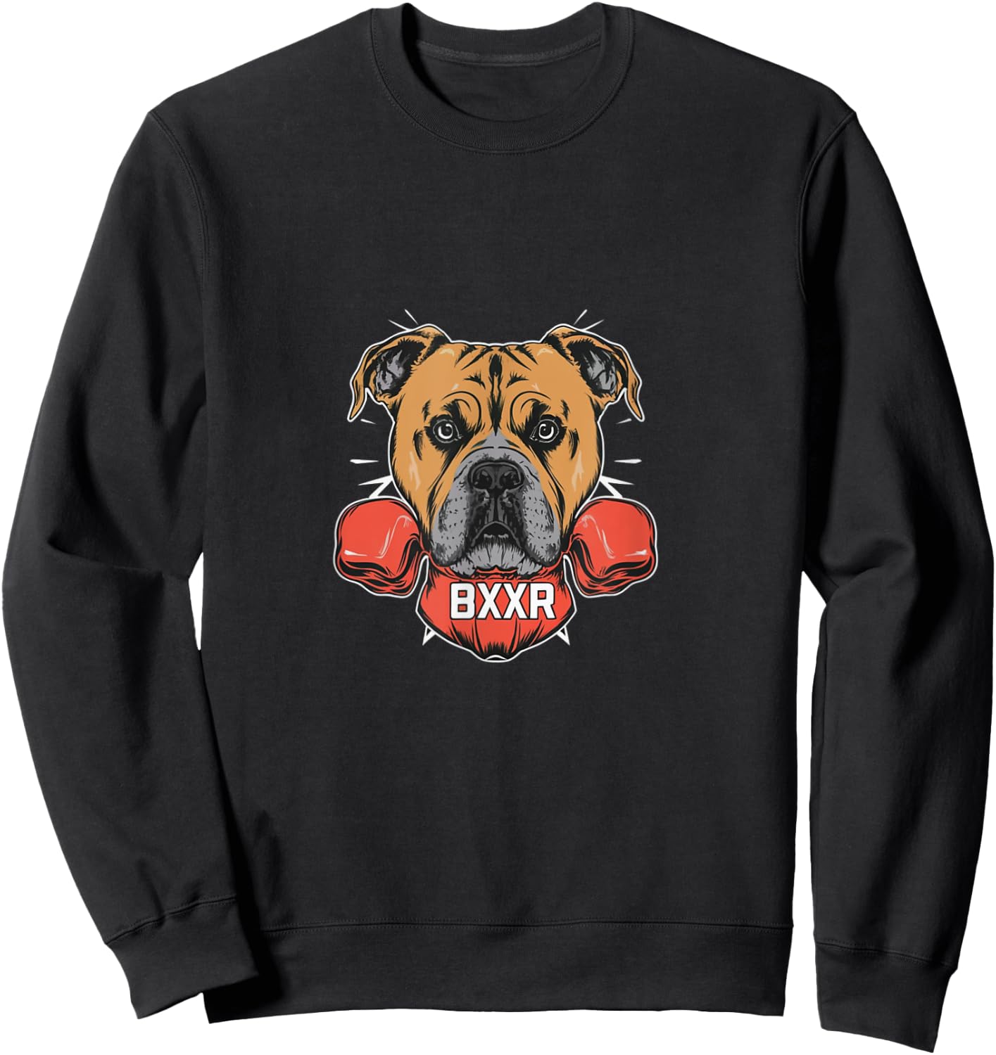 Boxer dog with boxing gloves Sweatshirt - Sweatshirt | Black