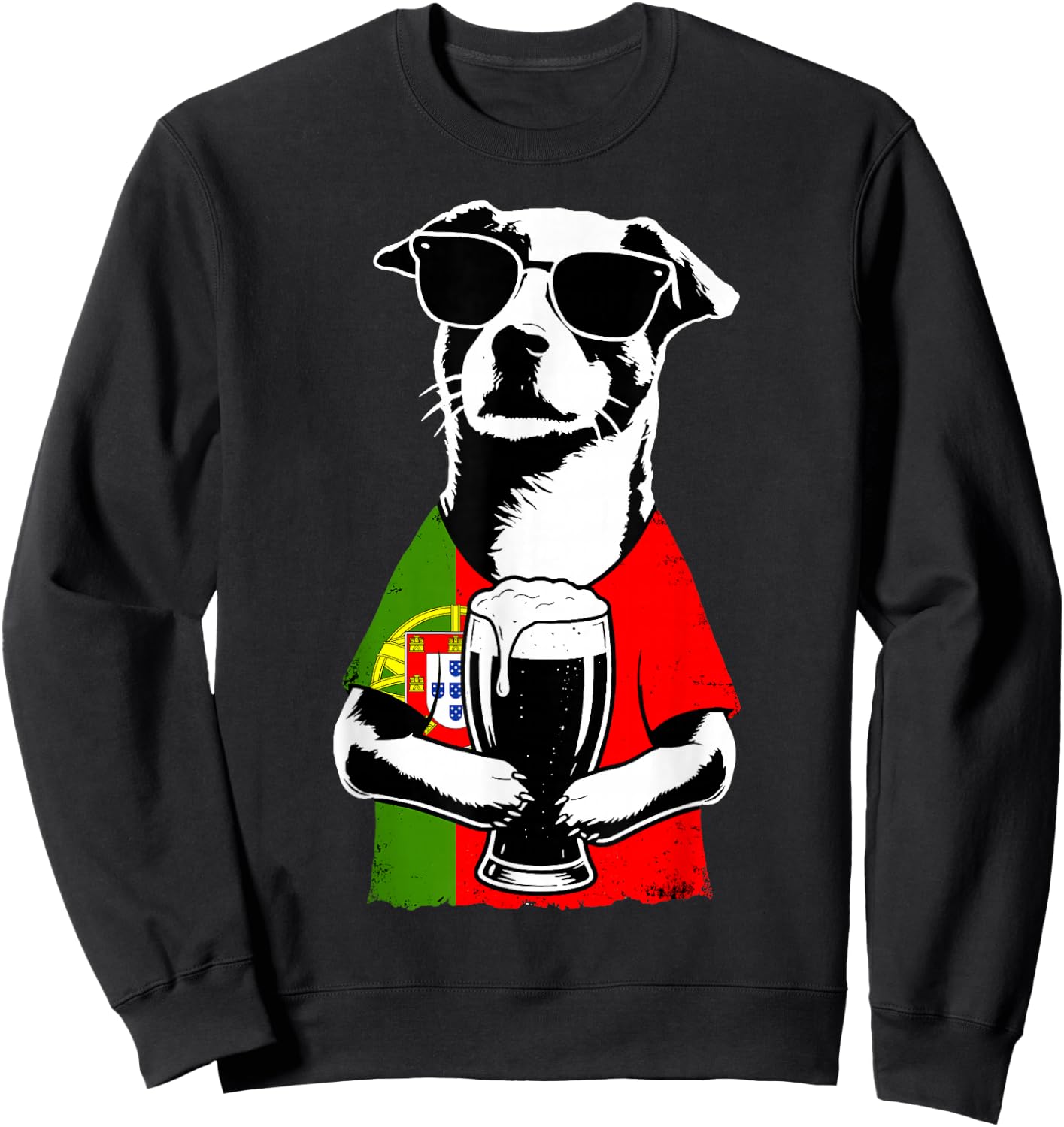 Portuguese Flag Men Women Portugal Sweatshirt - Sweatshirt | Black