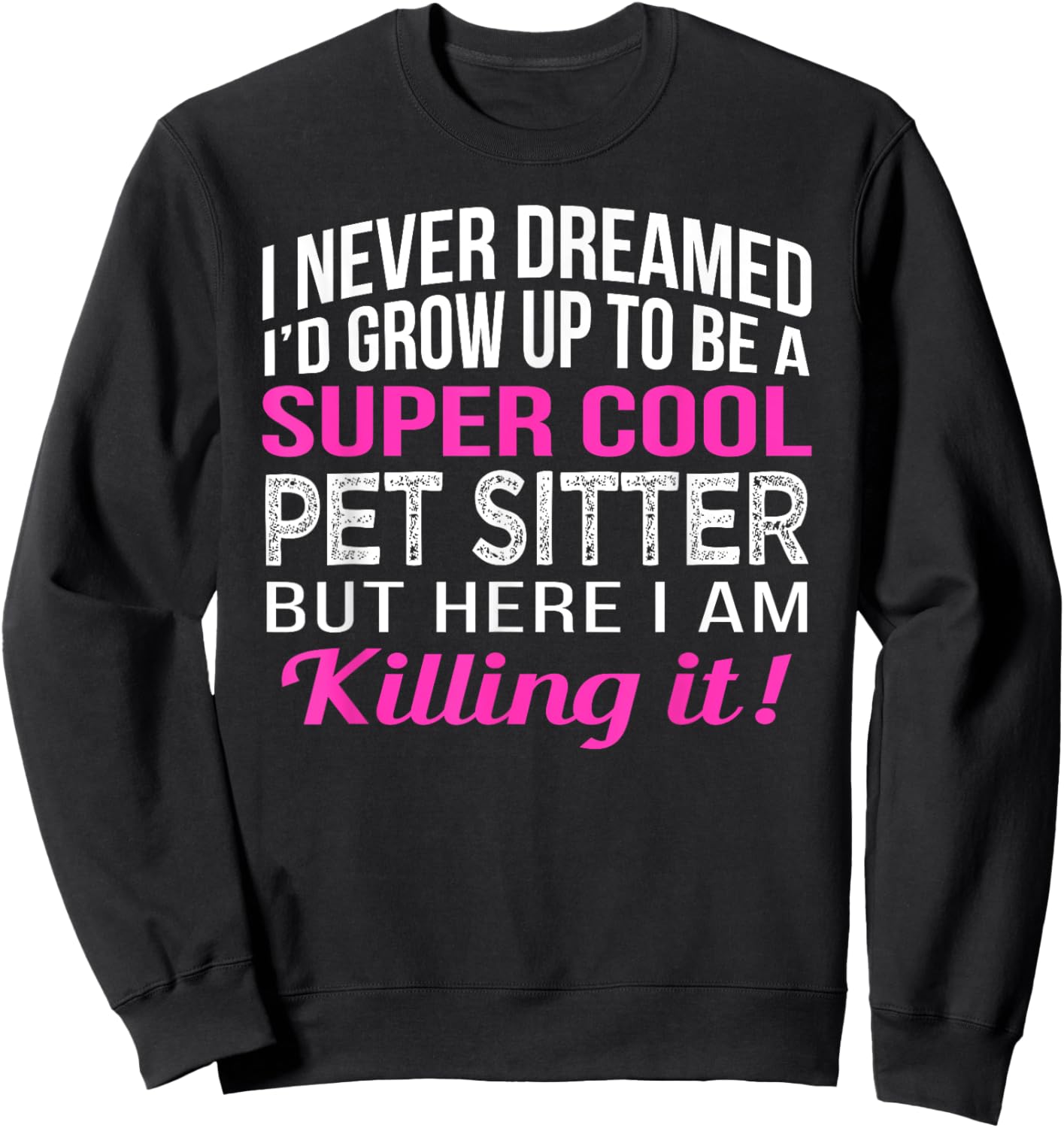 Pet Sitter Shirts Only -Adults Black 3XL Modern Classic Cotton Short Sleeve Sweatshirt - Sweatshirt | Black