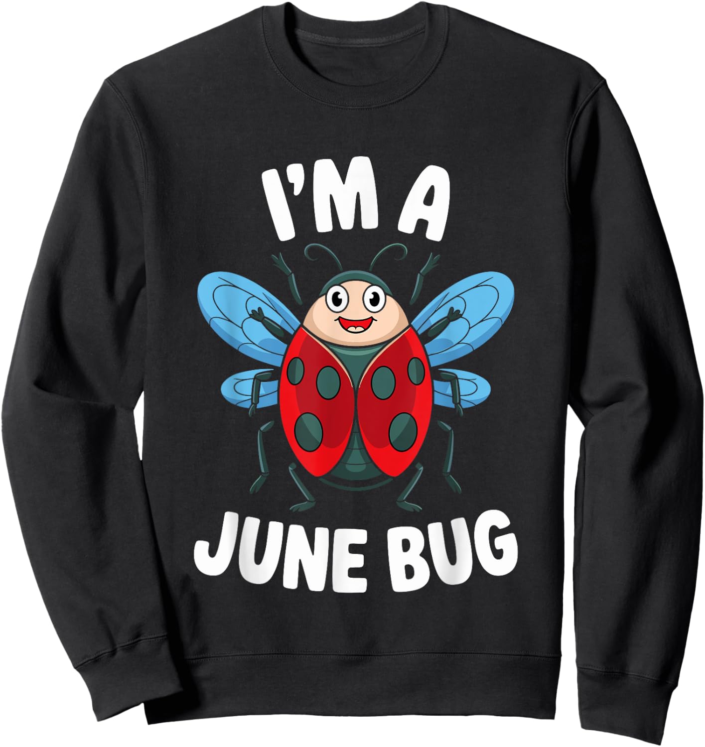 I'm A June Bug Cute Insect Humor Sweatshirt - Sweatshirt | Black