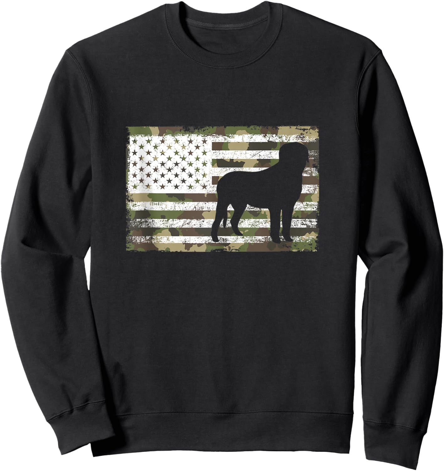 Funny English Mastiff Dog Mastiffs Dog Camouflage Sweatshirt - Sweatshirt | Black