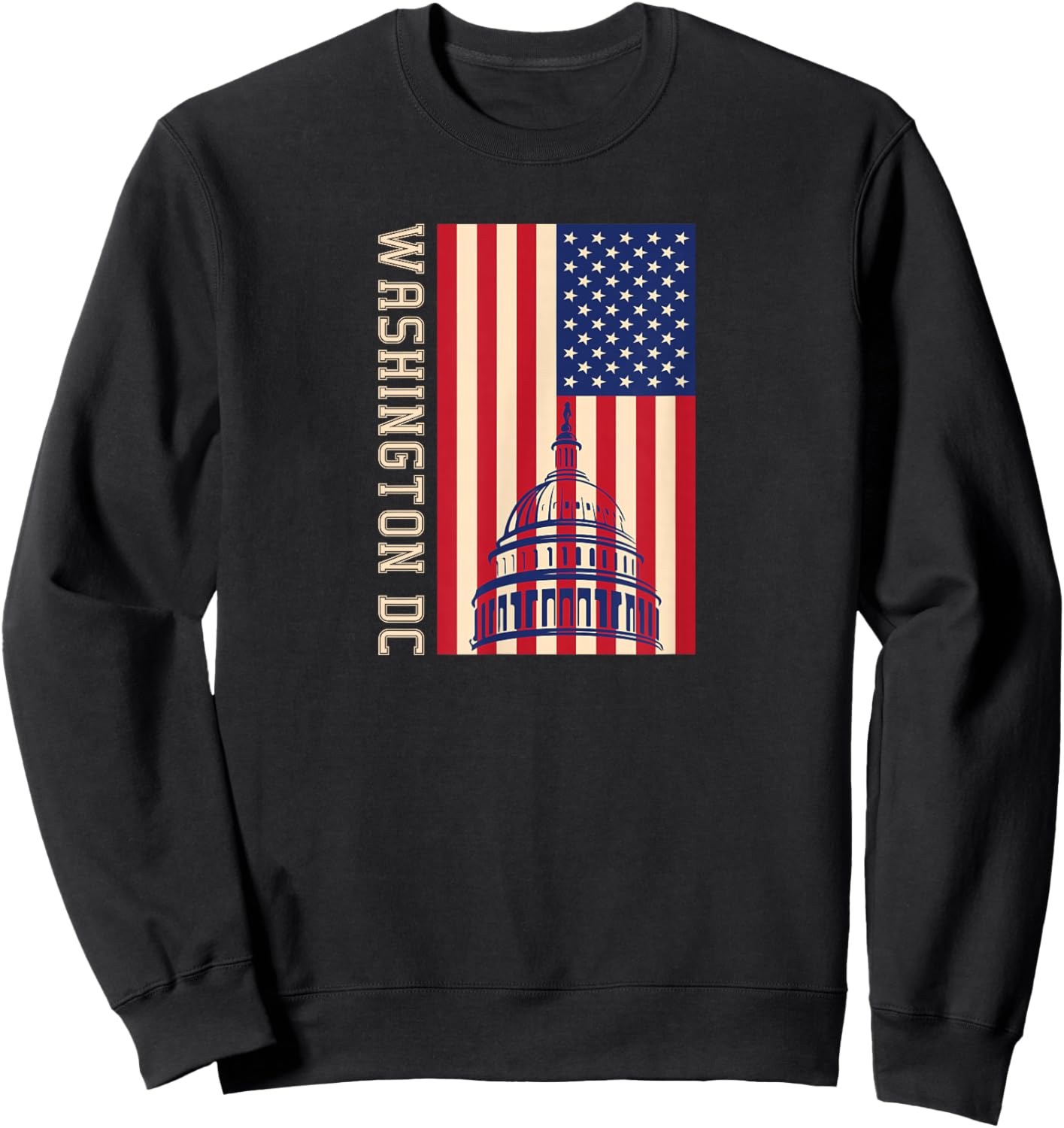 Washington DC Flag of the United States Sweatshirt - Sweatshirt | Black