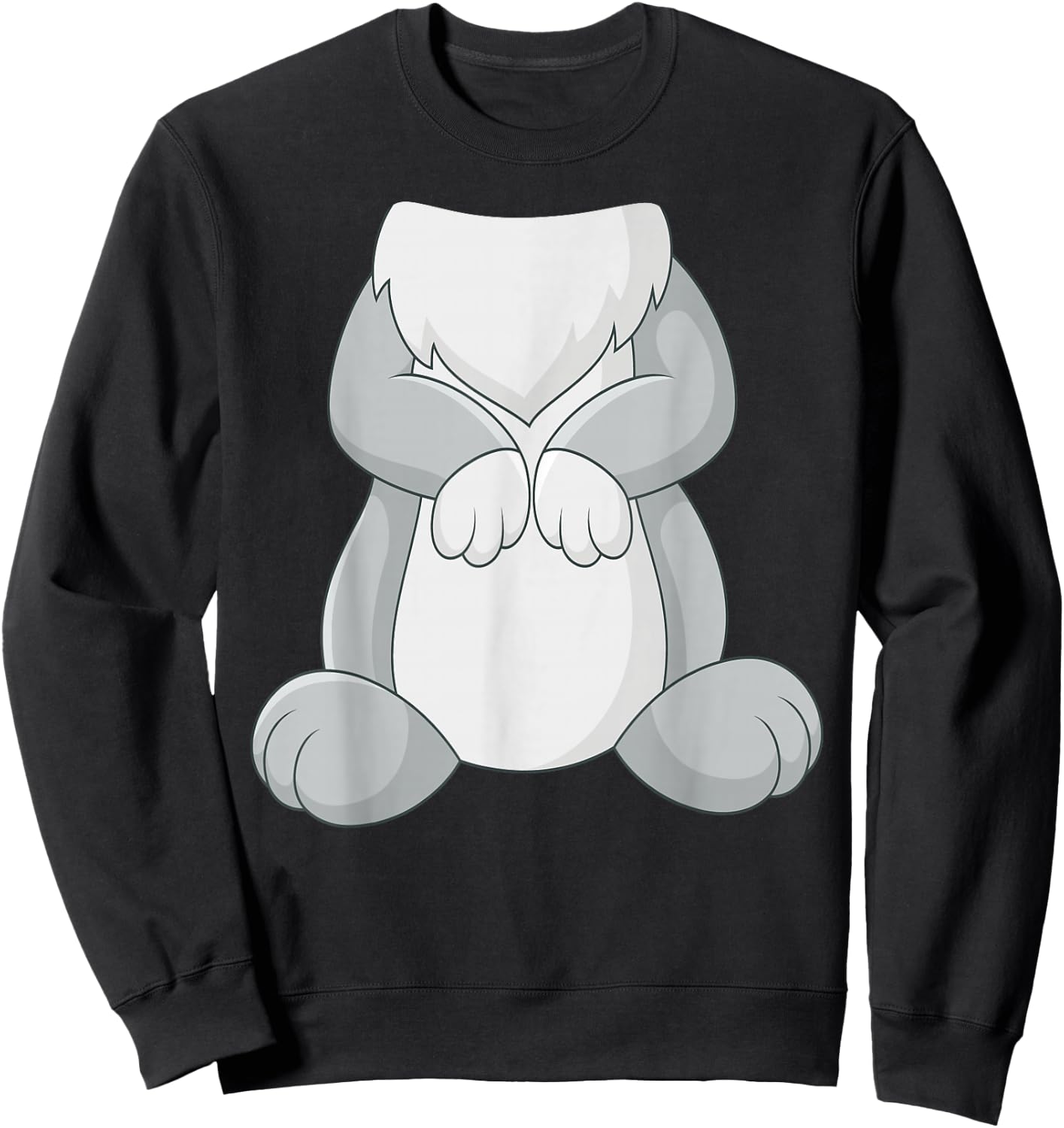 Rabbit Rabbit Costume Shirt , gray Sweatshirt - Sweatshirt | Black