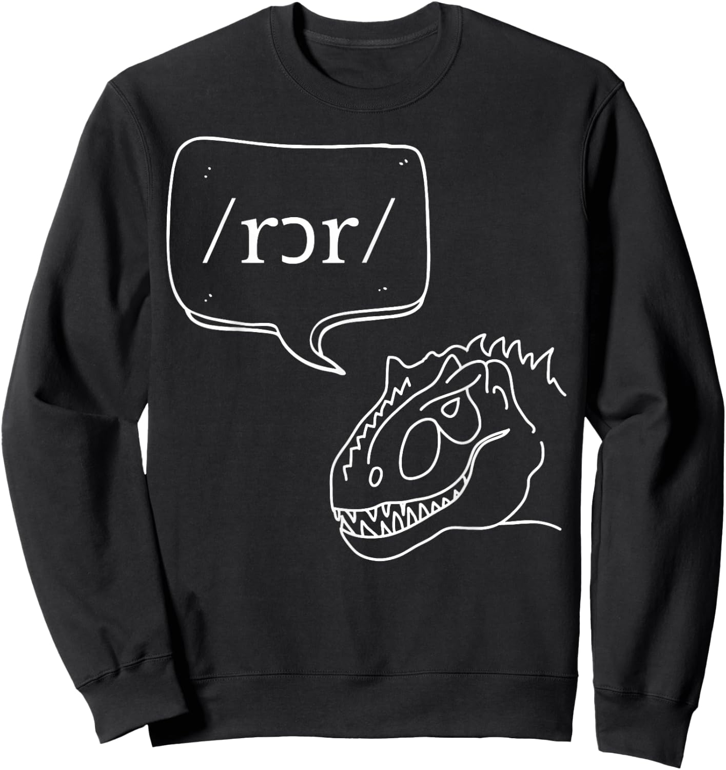 Dinosaur Phonetics SLP International Phonetic Alphabet IPA Sweatshirt - Sweatshirt | Black